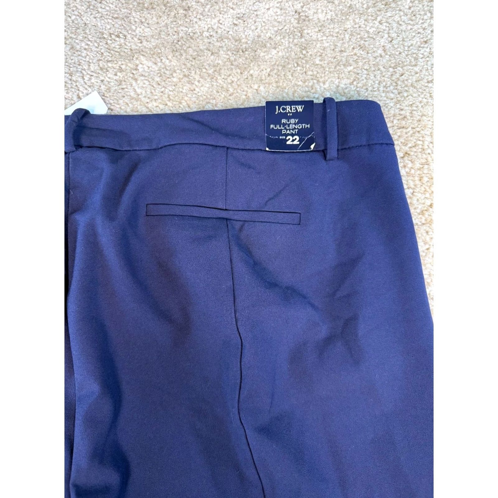 J.Crew J CREW Womens Ruby Pant Navy Size 22 Full Length 31 NWT D259 Size 30" / US 8 / IT 44 - 5 Thumbnail