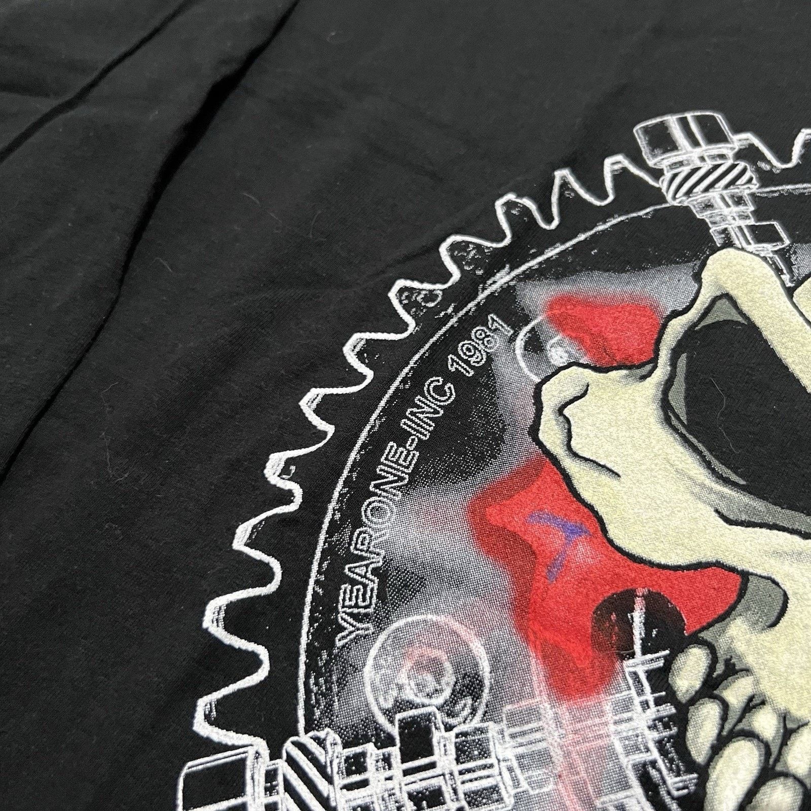 Gildan VTG Yearone Inc Biker Skull Shirt Y2K Muscle Car T Shirt XL Size US XL / EU 56 / 4 - 4 Thumbnail