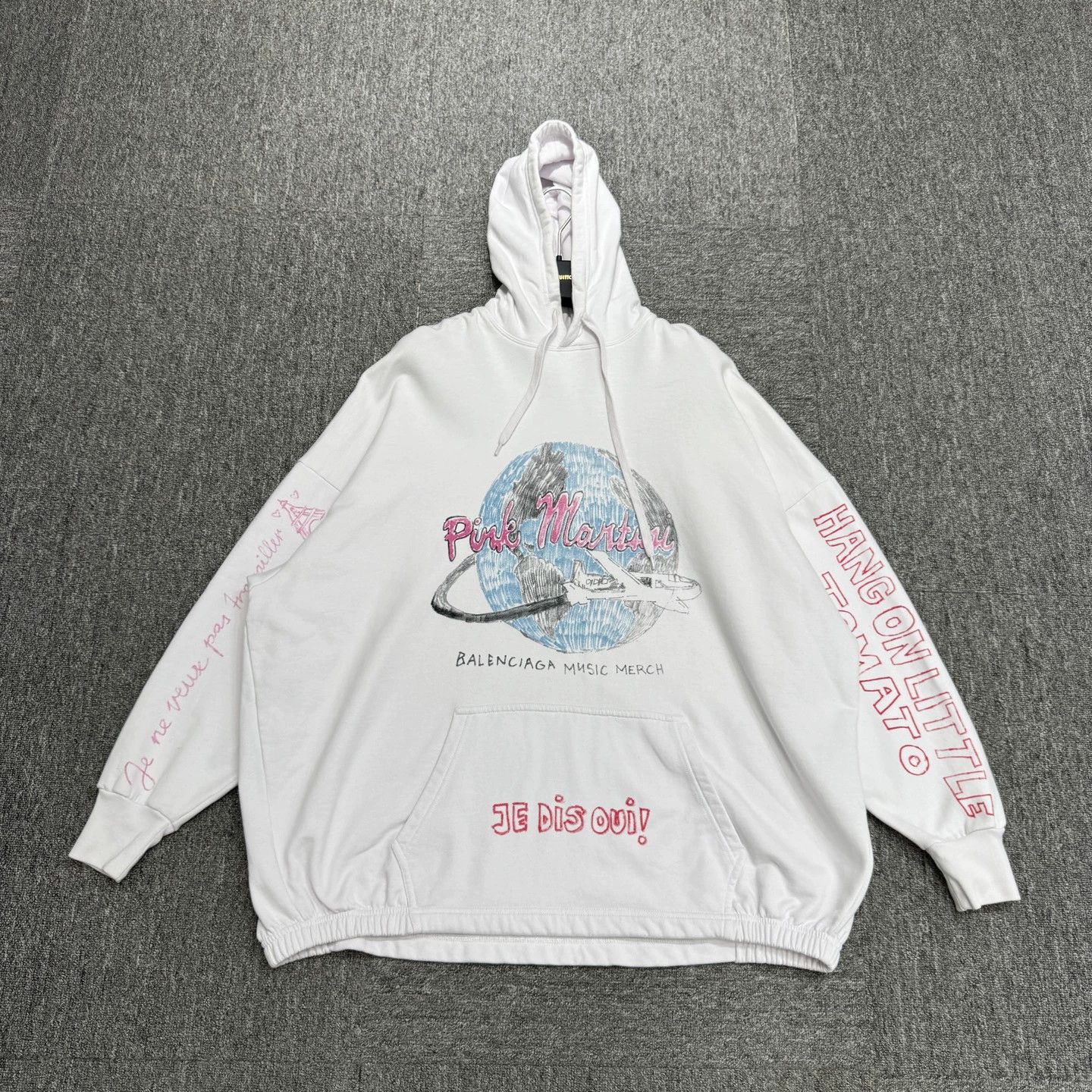 Balenciaga Balenciaga Pink Martini Graffiti Lettering Hoodie 1 Size US S / EU 44-46 / 1 - 1 Thumbnail
