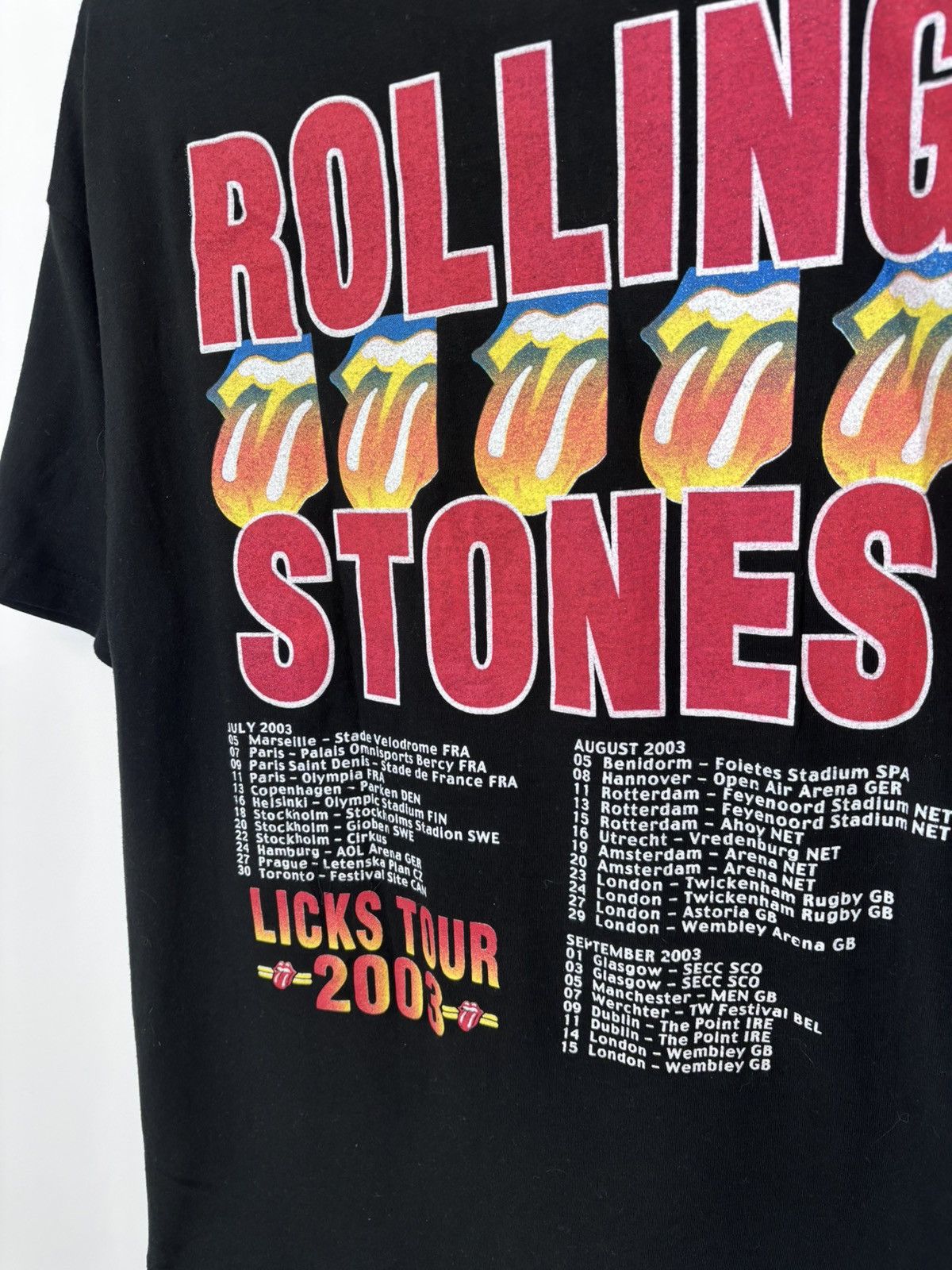 The Rolling Stones Vintage The Rolling Stones 2003 Licks Tour Black T-Shirt Tee Size US L / EU 52-54 / 3 - 20 Thumbnail