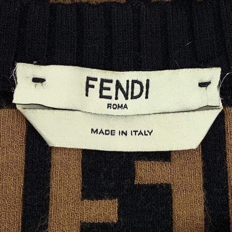 Fendi FENDI Dark brown striped logo letter full-print crewneck s Size XS / US 0-2 / IT 36-38 - 5 Thumbnail