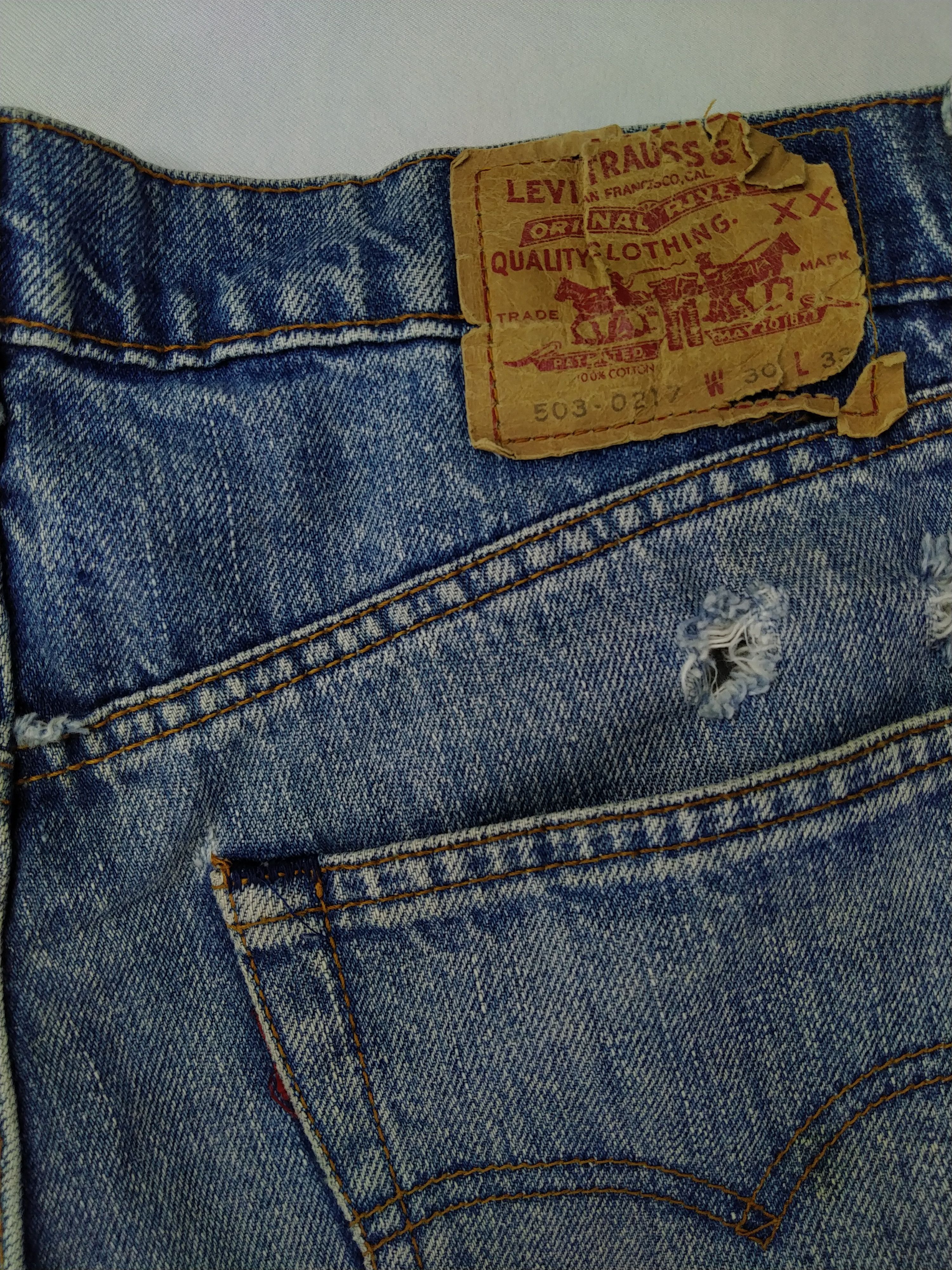 Levi's Blue Wash Vintage Levi's 503 Jeans 30x32 Denim -JN1053 Size US 30 / EU 46 - 7 Thumbnail