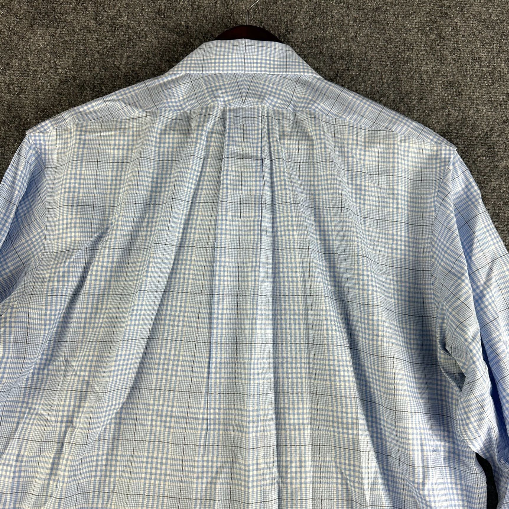 Brooks Brothers Brooks Brothers 346 Shirt Mens 16.5 Slim Non-Iron Blue Plaid Cotton Button-Up Shirt Size US XL / EU 56 / 4 - 8 Thumbnail