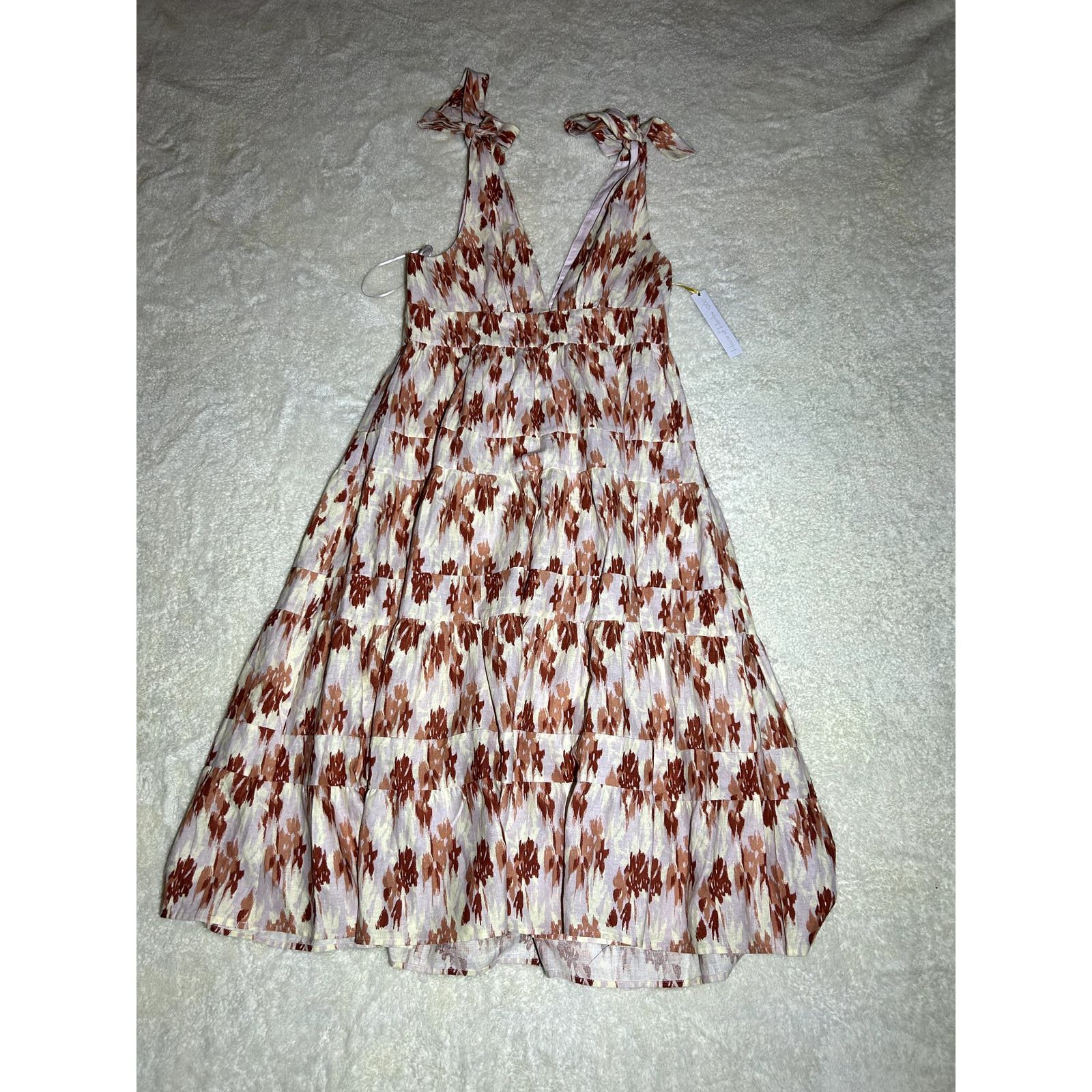 image of NWT House Of Harlow 1960 Beautiful V-Neck Midi Dress Size L in Red, Women's