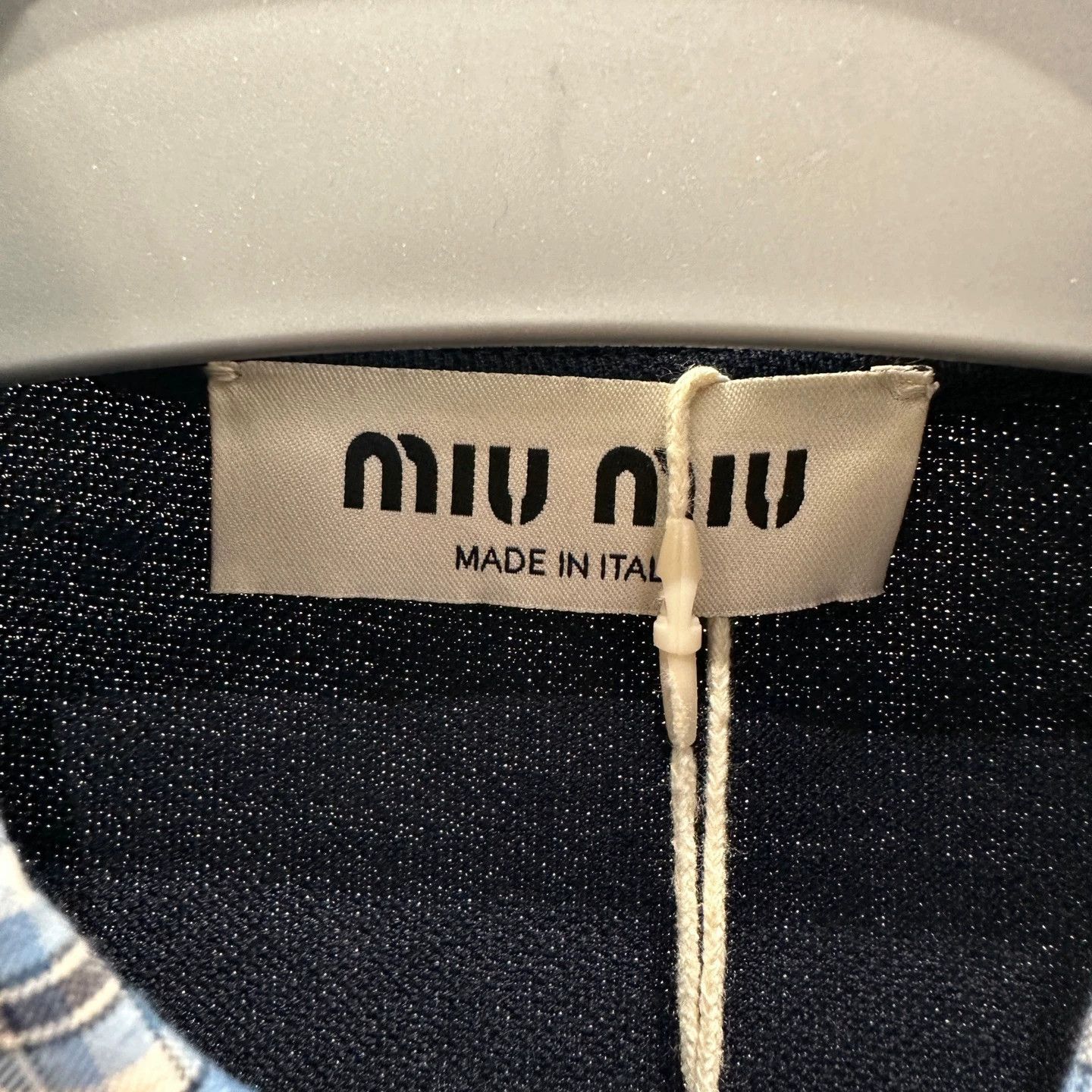 Miu Miu Miu Miu mar418 25SS tartan collar logo short-sleeve Polo S Size S / US 4 / IT 40 - 3 Thumbnail