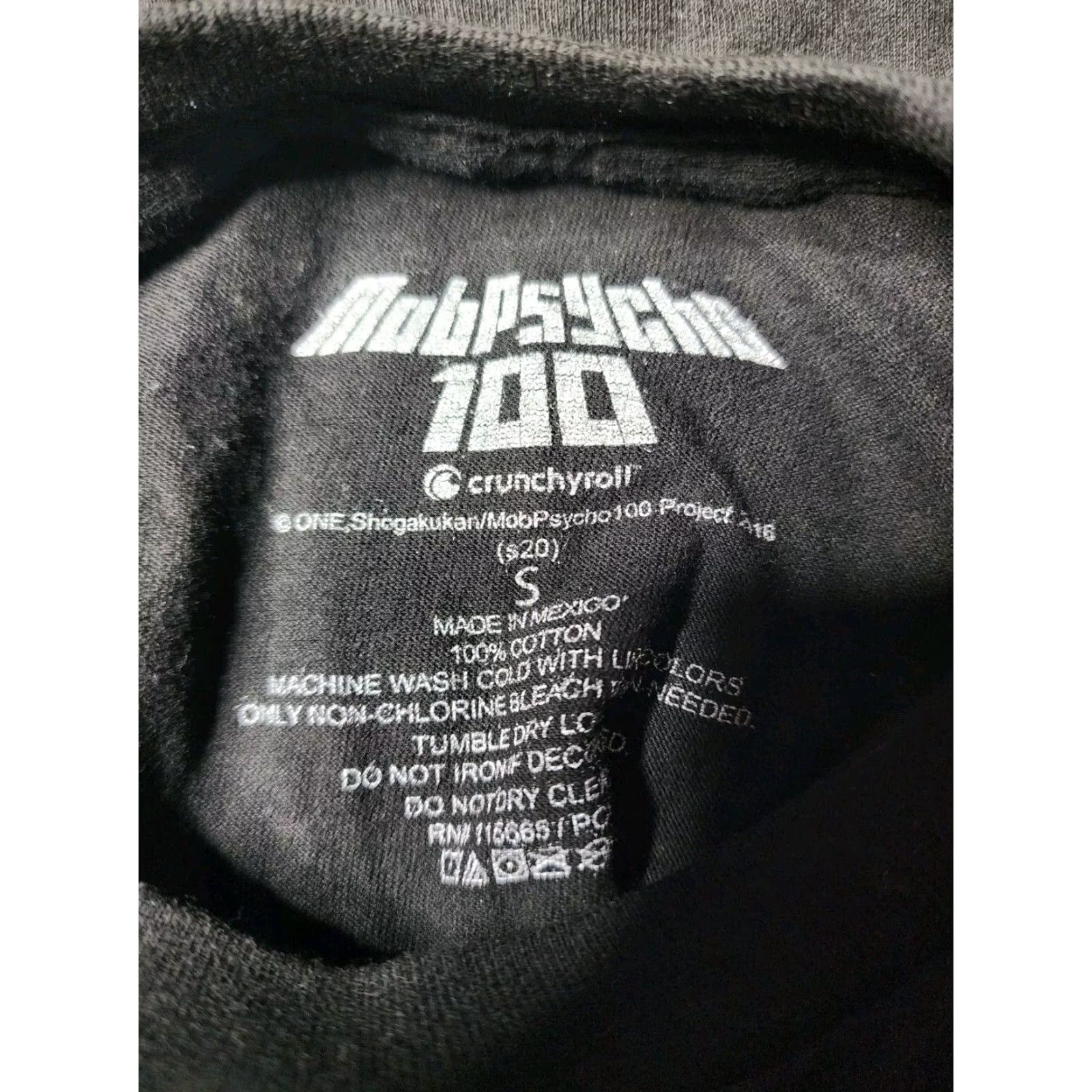 Vintage Mob Psycho 100 Anime Graphic Print Black Short Sleeve Crew Neck T Shirt Mens S Size US S / EU 44-46 / 1 - 2 Thumbnail