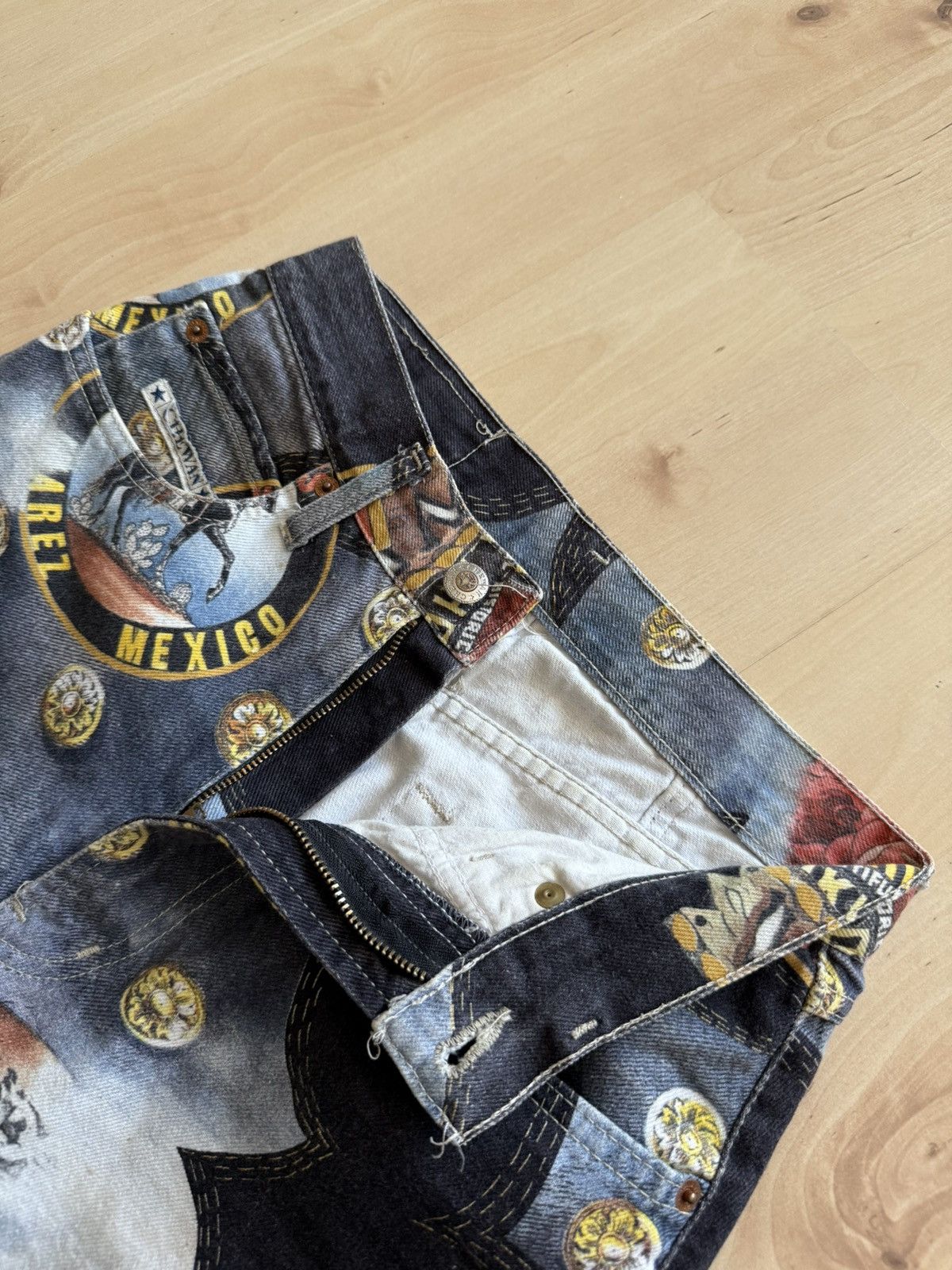 Vintage Chewan vintage full print baggy western oklahoma denim jeans Size US 28 / EU 44 - 5 Thumbnail