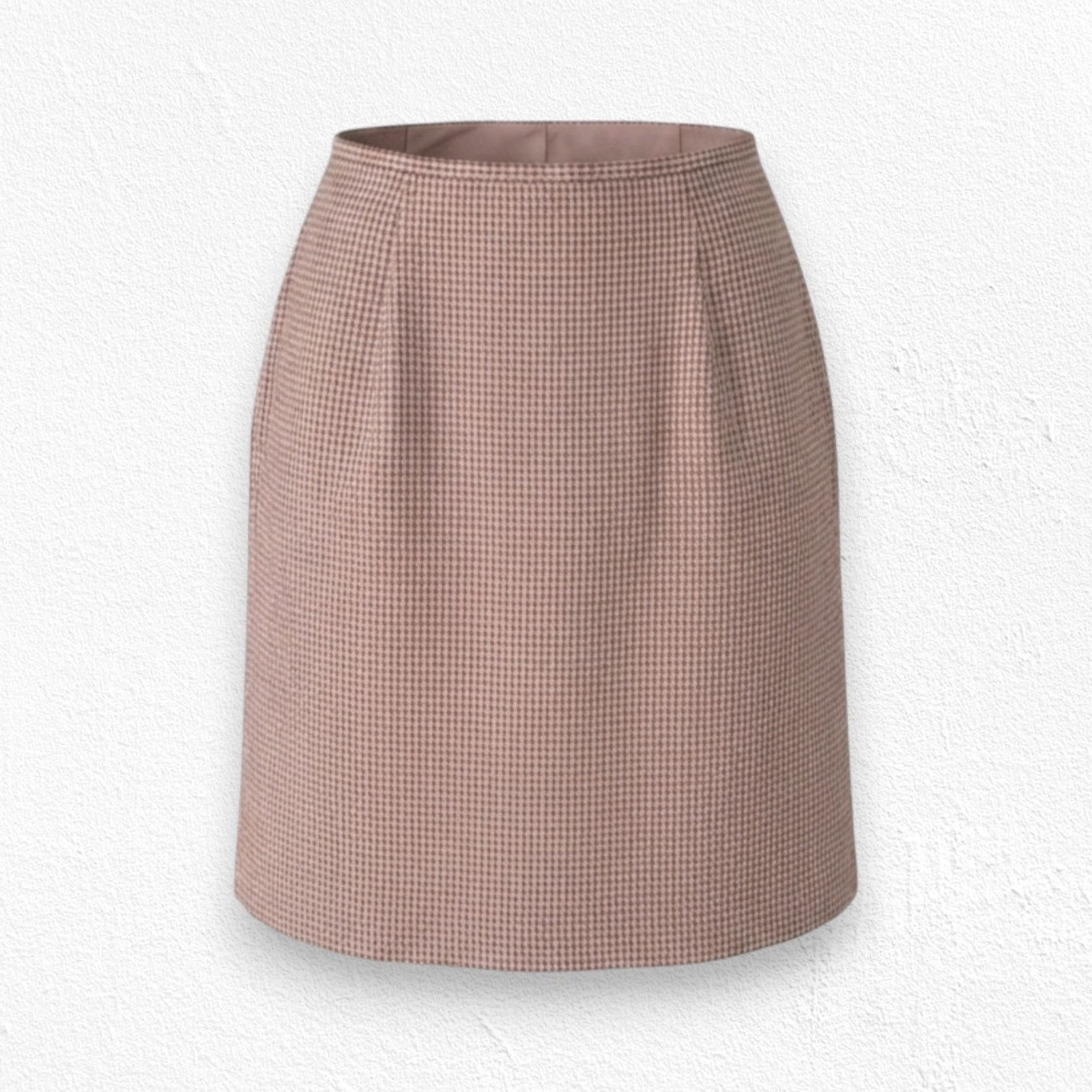 Ann Taylor Vintage Red Houndstooth Pencil Skirt Size 14 Size 36" / US 14 / IT 50 - 1 Thumbnail