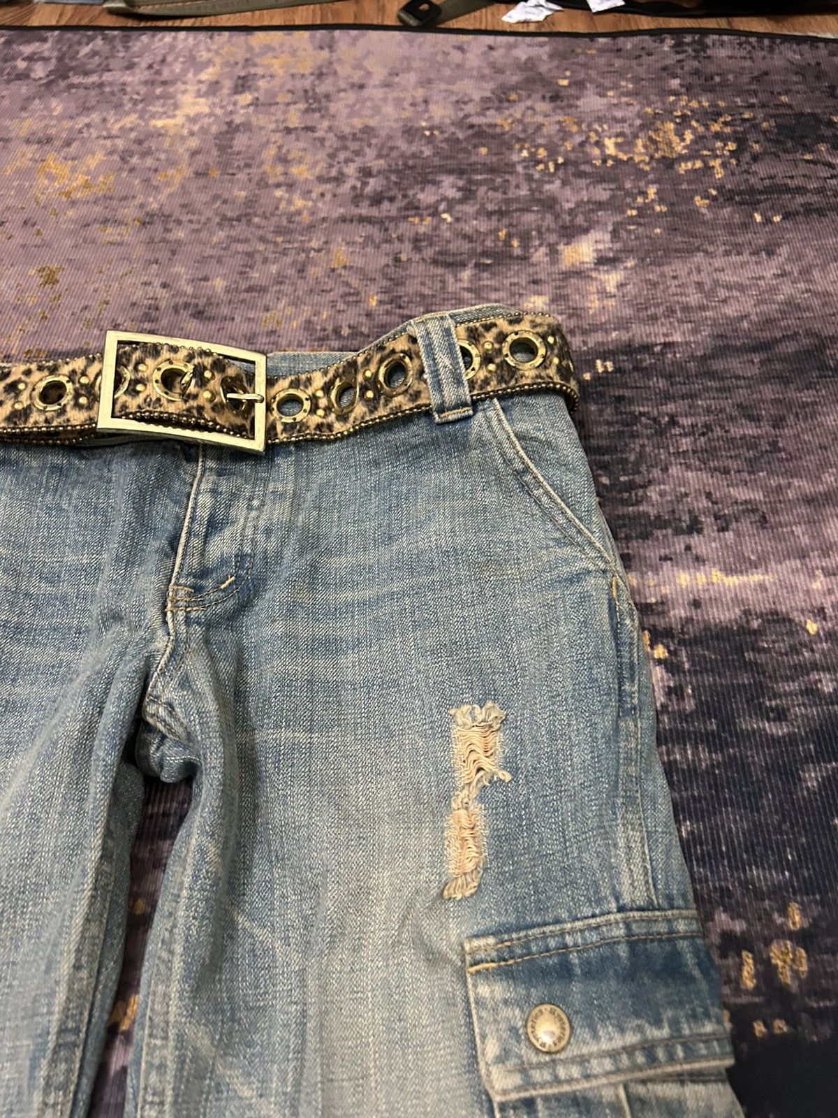 Hysteric Glamour Vintage Hysteric Glamour Bondage Cargo Croped Jeans Size US 30 / EU 46 - 10 Thumbnail