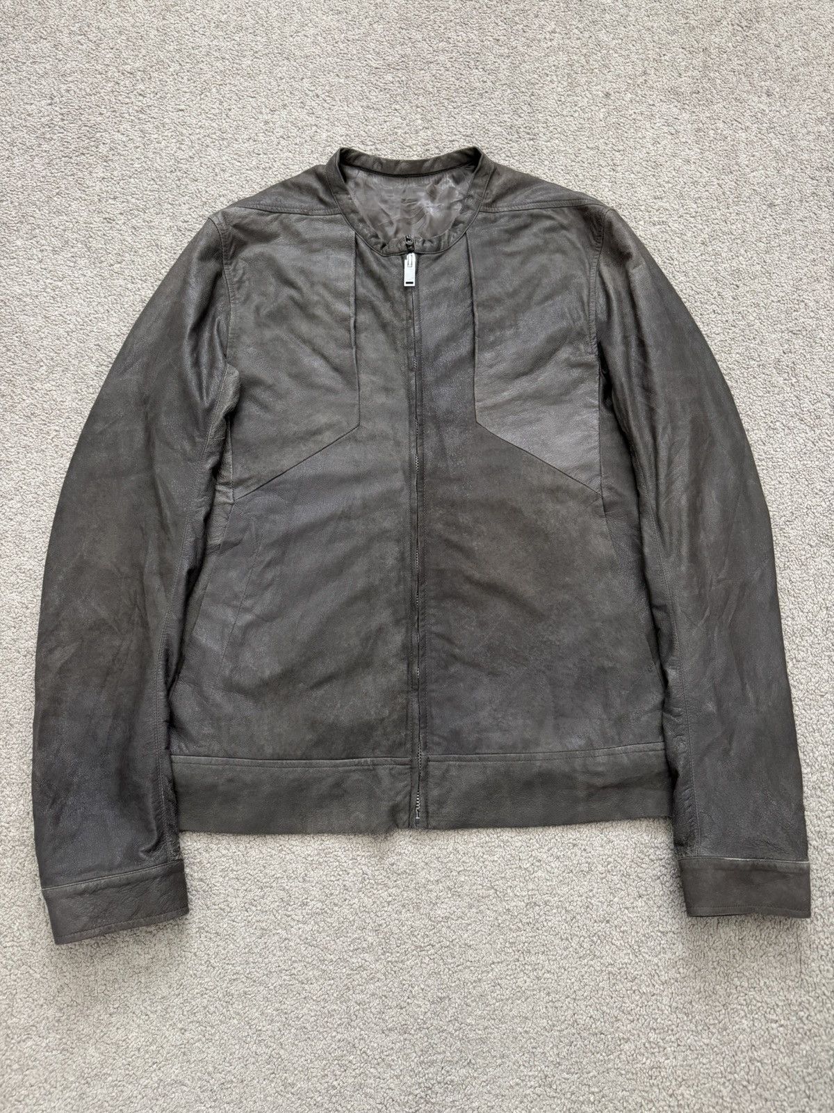 Rick Owens Blistered Lamb Safari Leather Jacket | Grailed
