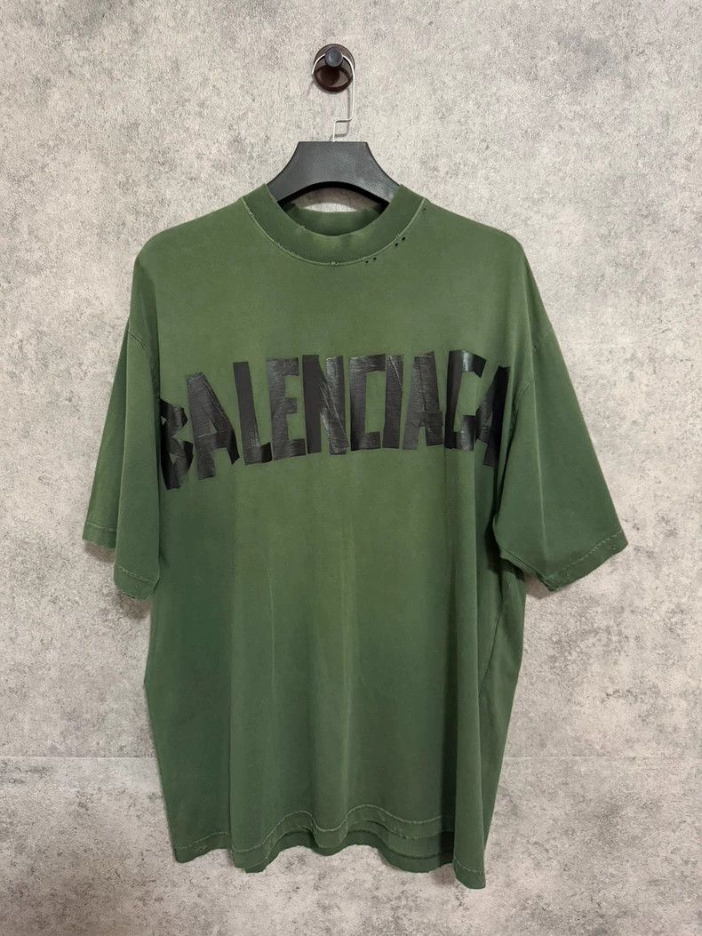 Balenciaga Balenciaga Green Tape Short Sleeve Size US L / EU 52-54 / 3 - 1 Thumbnail