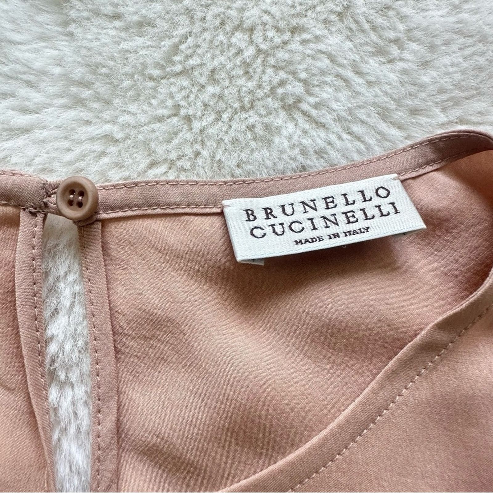 Brunello Cucinelli Brunello Cucinelli silk blouse size S Authentic Size S / US 4 / IT 40 - 5 Thumbnail