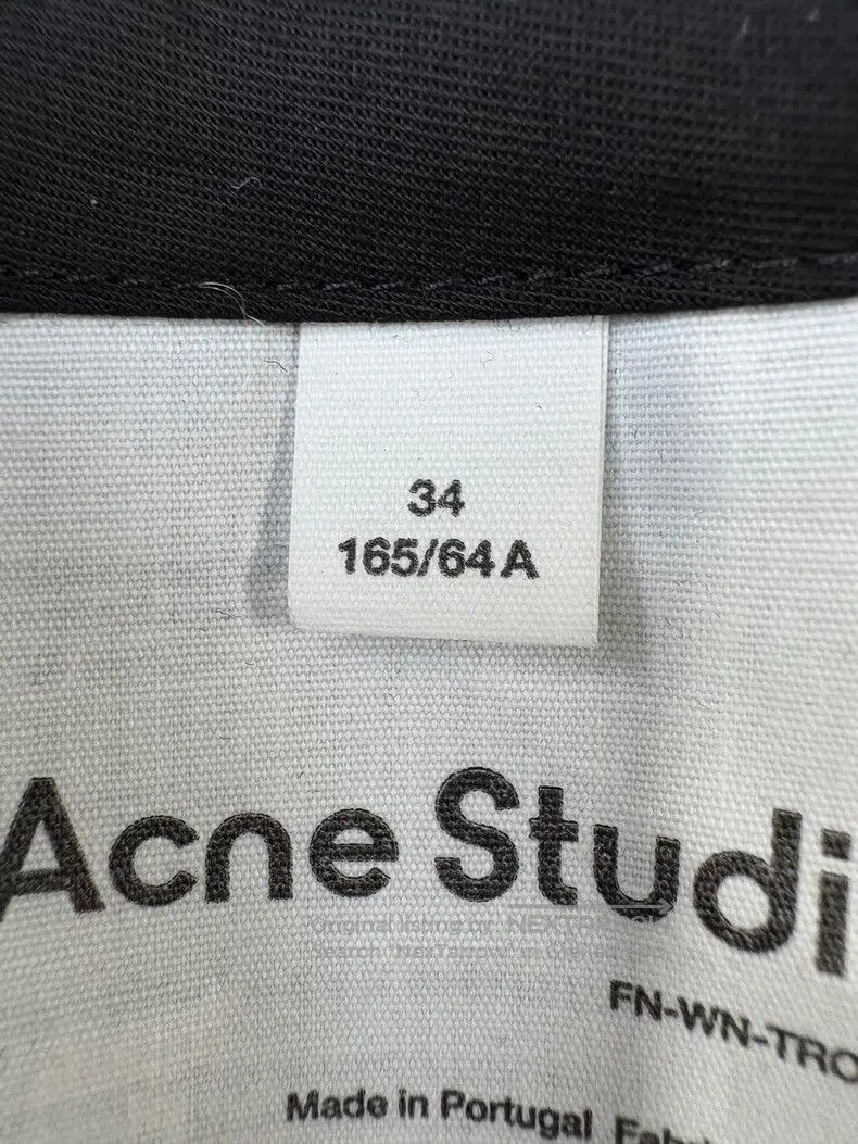 Acne Studios Acne Studios Black Loose Wool Wide Leg Pants Size 34" / US 12 / IT 48 - 8 Thumbnail