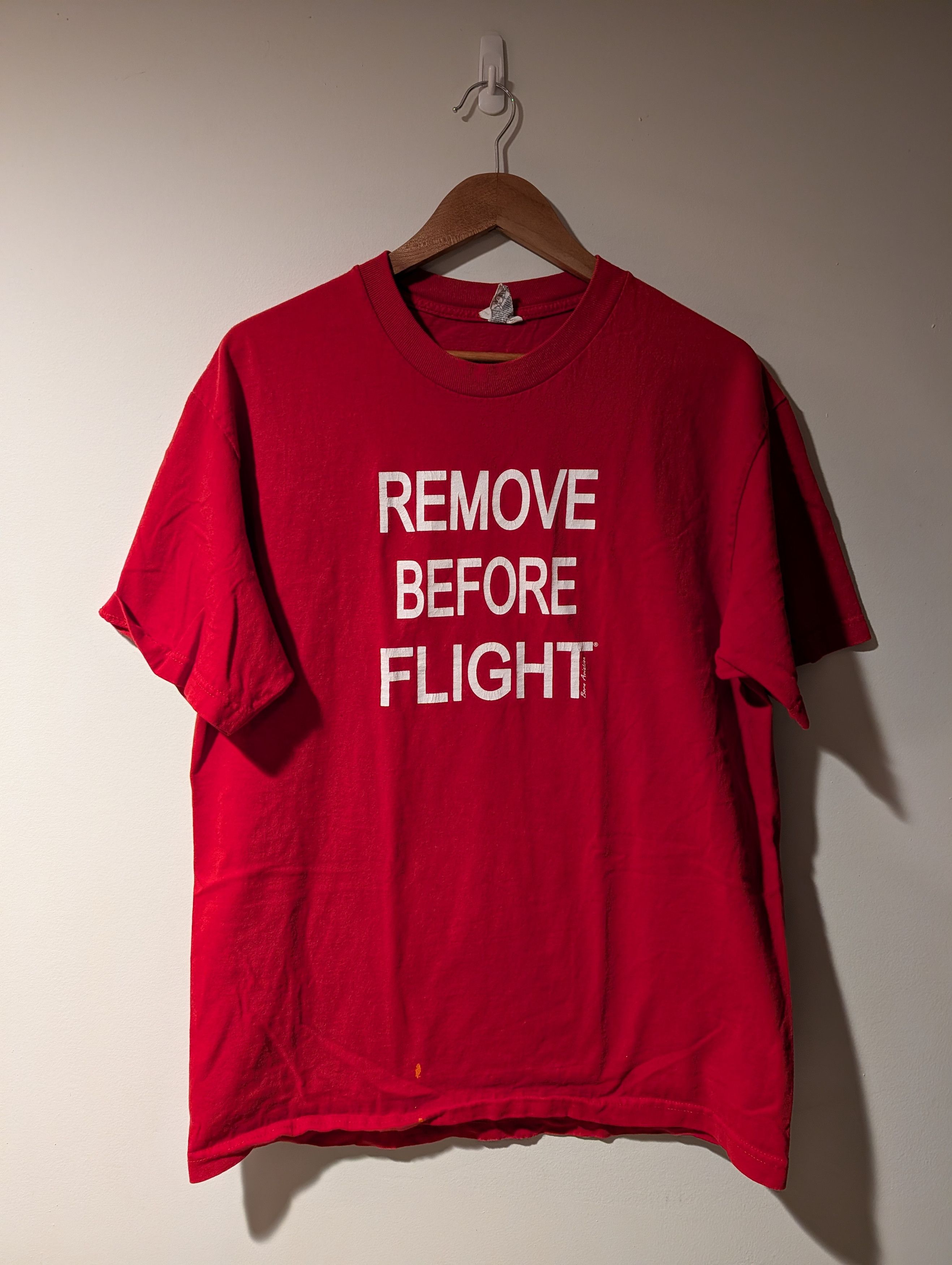 Arts & Science Vintage Y2K Remove Before Flight Born Aviation Large T-Shirt Size US L / EU 52-54 / 3 - 1 Thumbnail