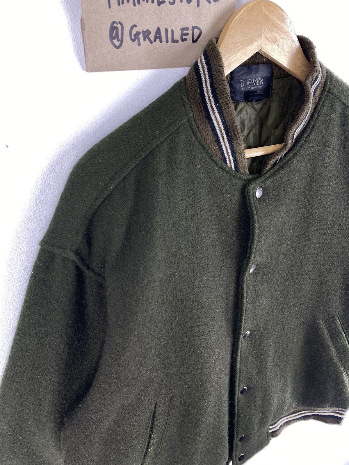 Japanese Brand Vintage 90s Bup-Men Varsity Big Logo Bomber Jacket Size US L / EU 52-54 / 3 - 5 Thumbnail