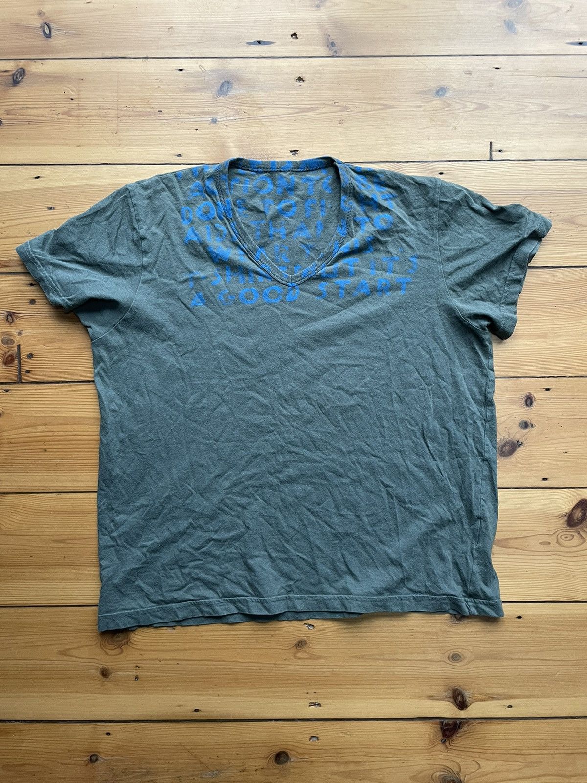 image of Maison Margiela Aids T-Shirt Miss Deanna in Khaki, Men's (Size Medium)