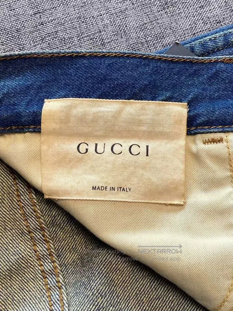 Gucci Gucci Embroidered tiger head patch jeans Size 42" / US 20 - 6 Thumbnail
