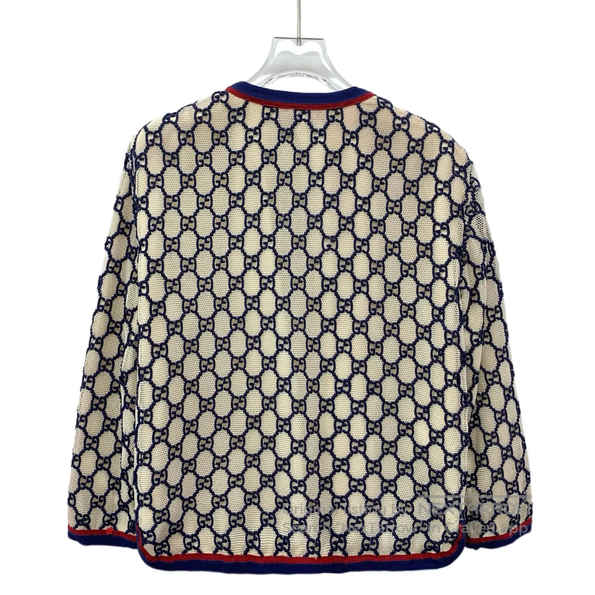 Gucci Guicci Color-blocked mesh logo jacquard full-print cotton Size S / US 4 / IT 40 - 2 Thumbnail