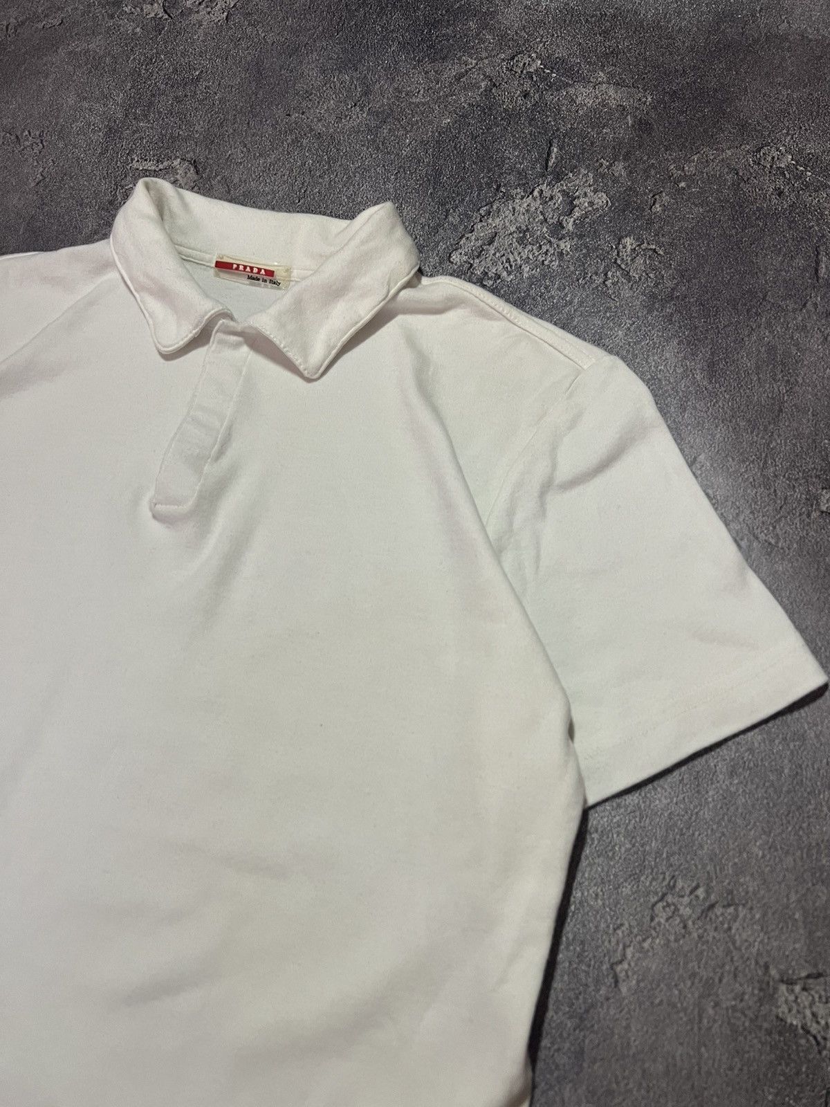 Prada Vintage Prada Red Tab Polo Tee Streetwear Size US L / EU 52-54 / 3 - 2 Thumbnail