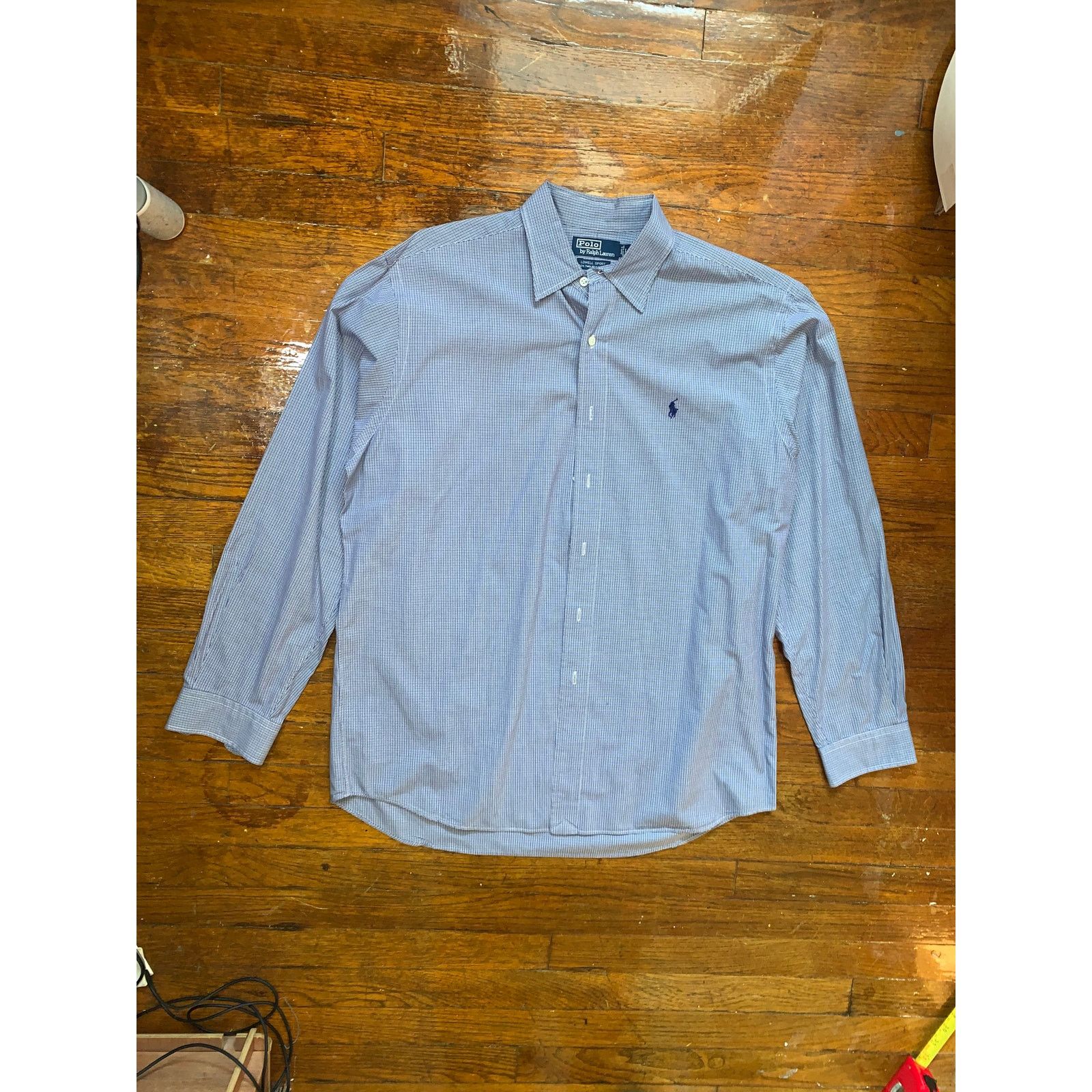 Polo Ralph Lauren Vintage Polo Ralph Lauren Lowell Sport Shirt Blue Check L Size US L / EU 52-54 / 3 - 1 Thumbnail