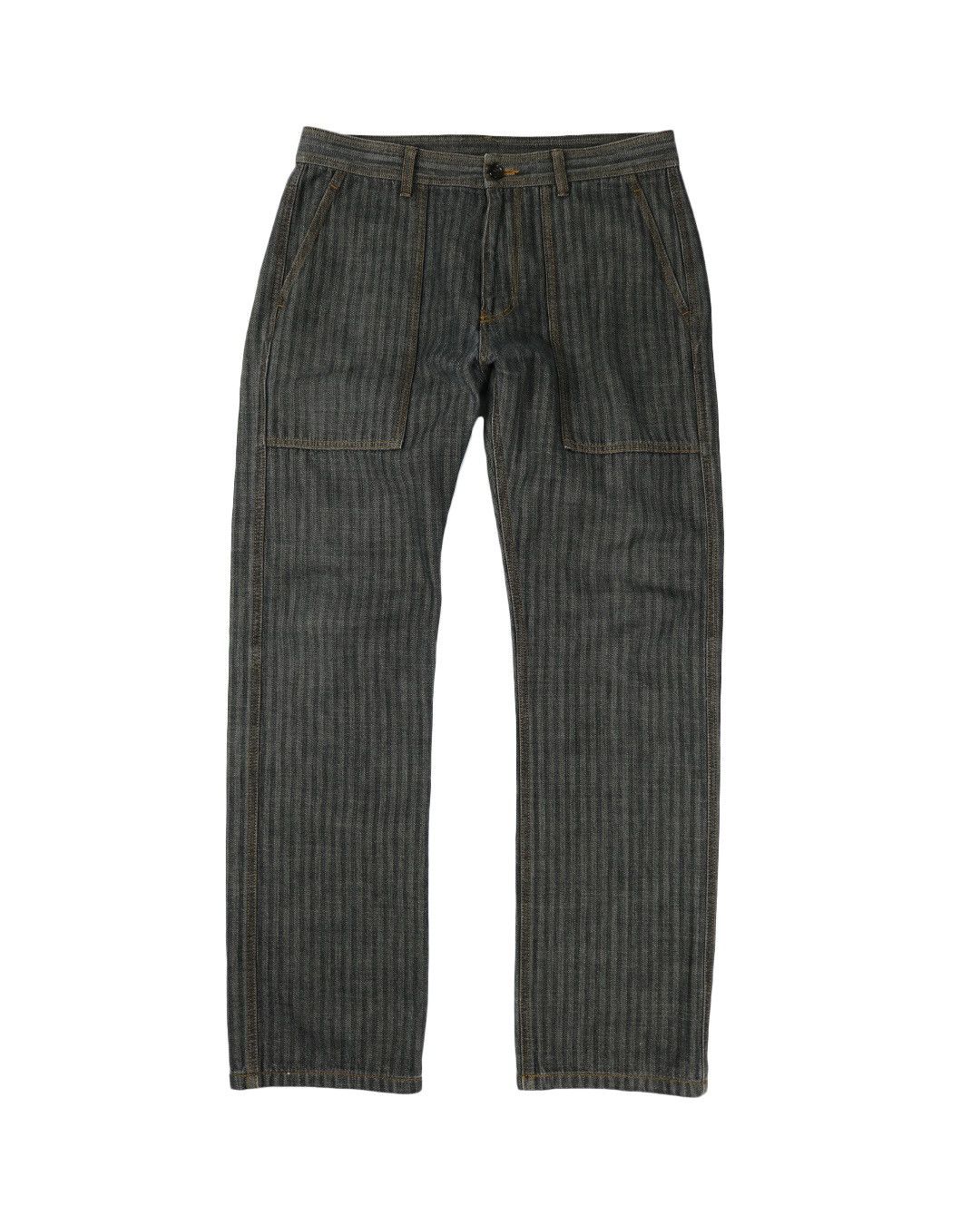 Image of Comme Des Garcons x Comme Des Garcons Homme Comme Des Garçons Homme Ad2003 Striped Denim Jeans in G