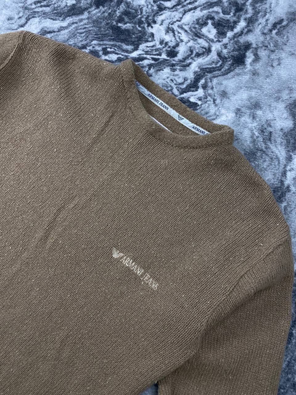 Armani Vintage Armani Jeans Knit Sweater Men Size S Beige Size US S / EU 44-46 / 1 - 3 Thumbnail