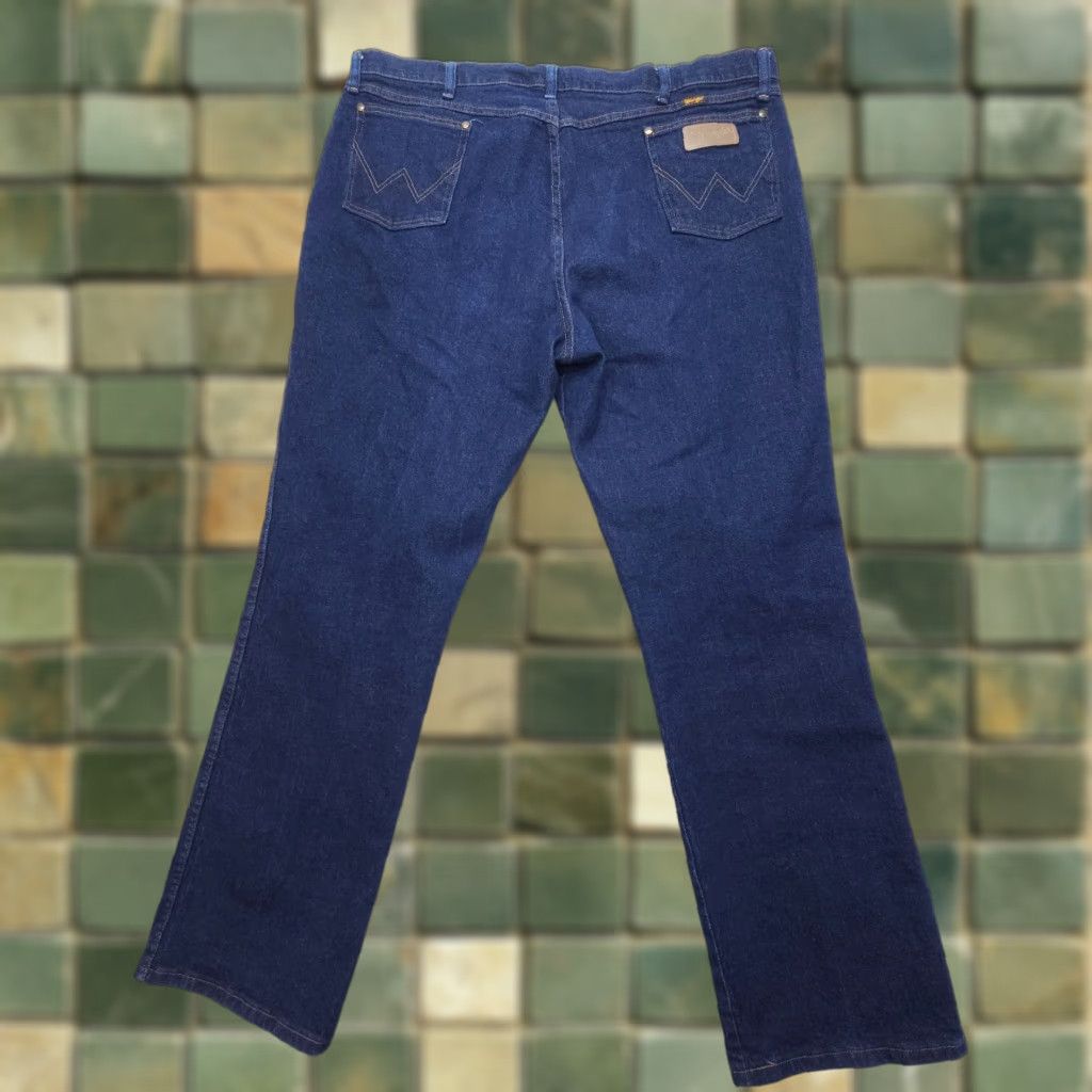 Wrangler Wrangler Cowboy Cut Jeans Mens 42 x 34 Dark Wash Denim Workwear EUC Jeans Size US 42 / EU 58 - 1 Thumbnail