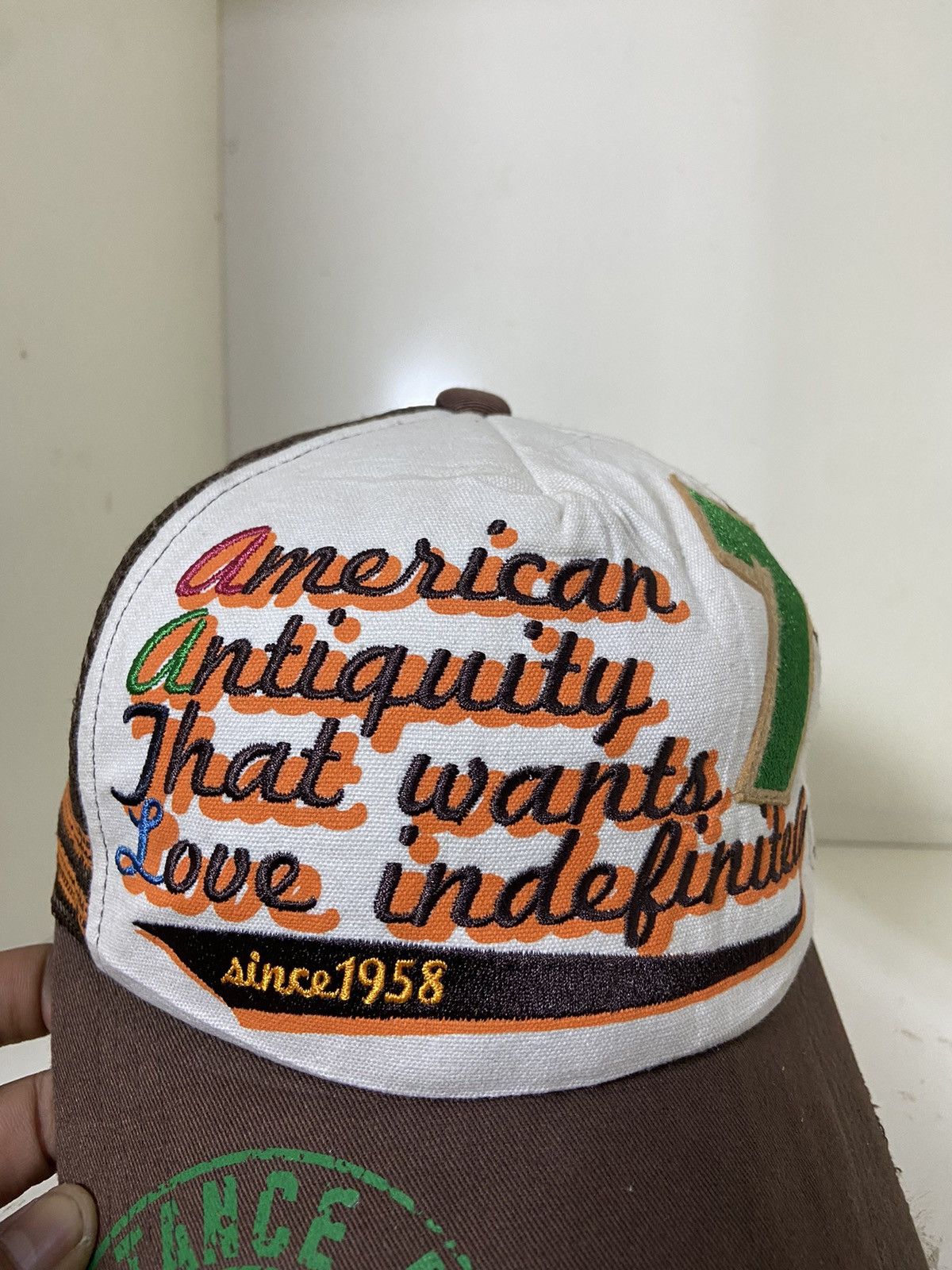 If Six Was Nine 2000s Y2K ditseressed trucker hat Size ONE SIZE - 3 Thumbnail