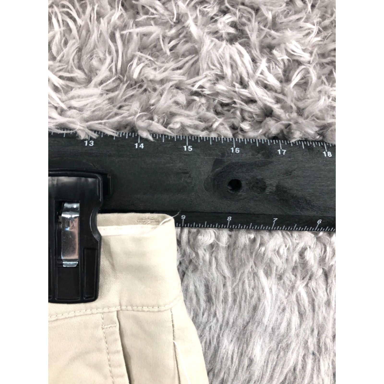 Vintage Goodthreads Pants Men 28x28 Straight Mid Rise Beige Denim 5-Pocket Slimming City Logo Regular Machine Washable Size US 28 / EU 44 - 2 Thumbnail