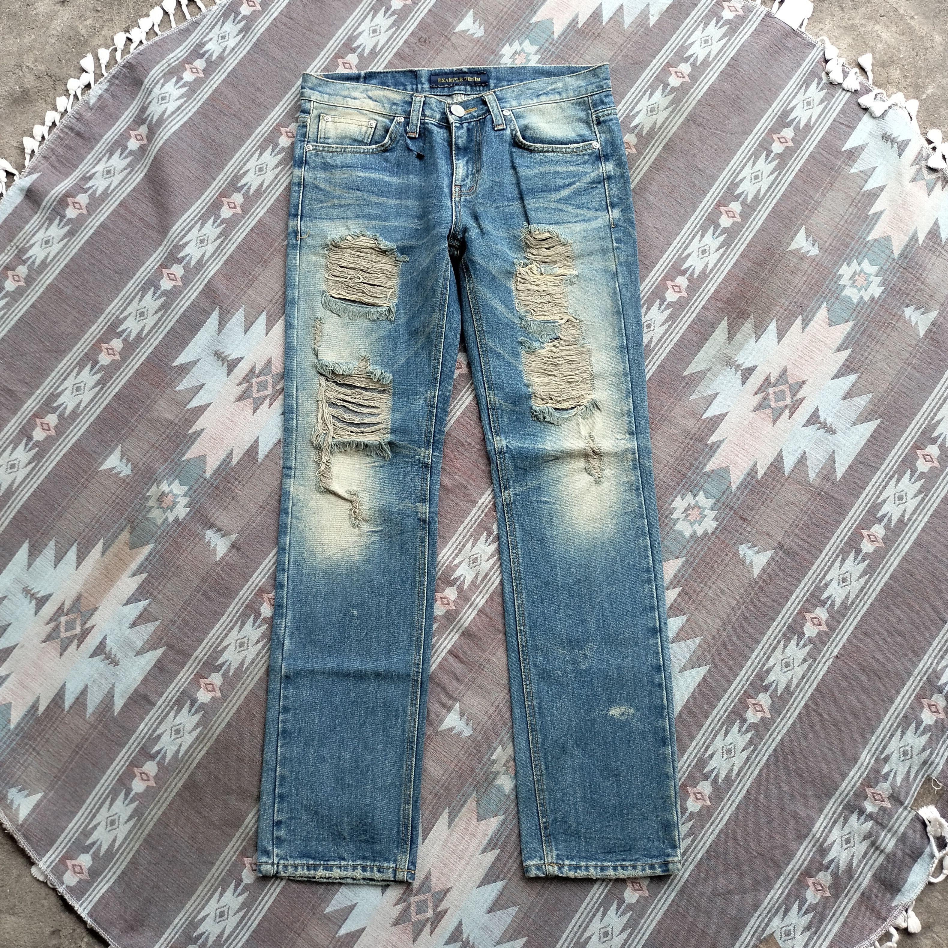 Tornado Mart Example mud wash distressed denim Size US 33 - 1 Thumbnail