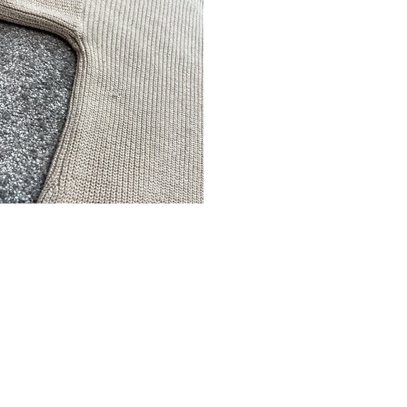 American Eagle Outfitters American Eagle Outfitters Sweater Womens S Beige Pullover Knit V-Neck Ribbed Solid Logo Size S / US 4 / IT 40 - 9 Thumbnail