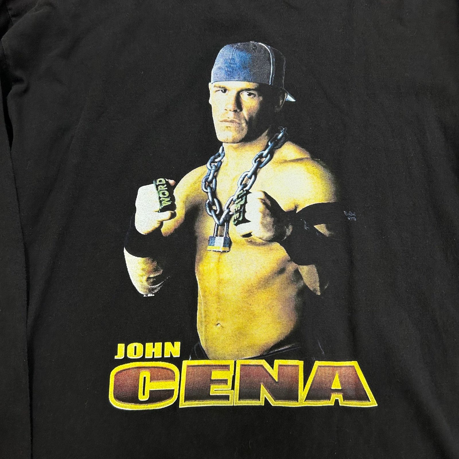 WWE ROCK REVOLUCION John Cena Longt Sleeve Black Tee Shirt Small Size US S / EU 44-46 / 1 - 3 Thumbnail