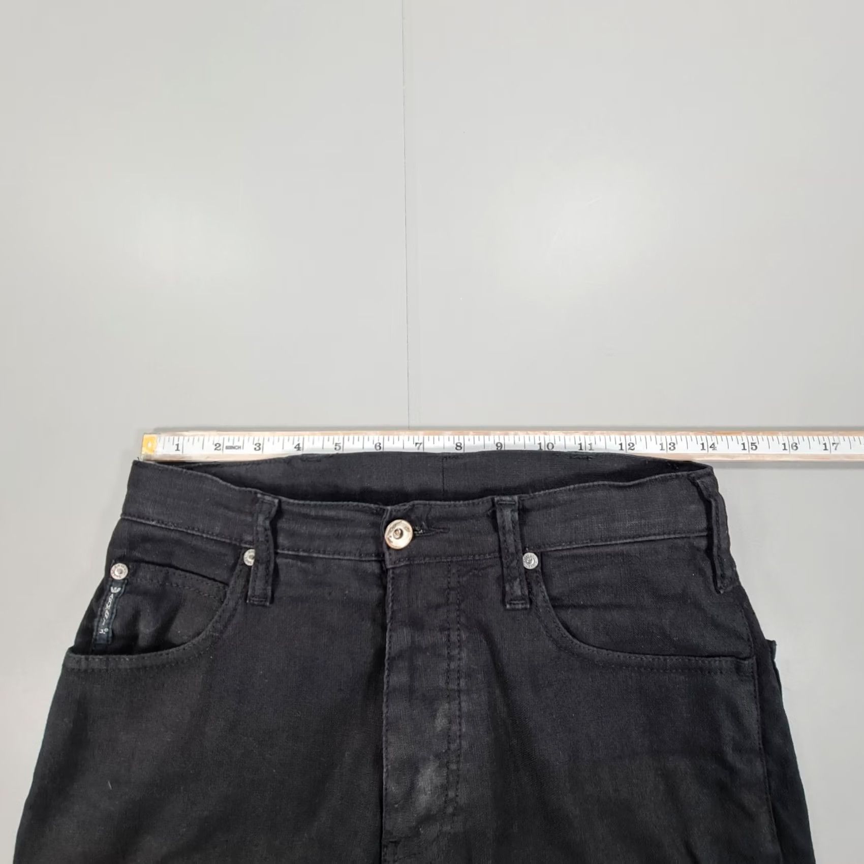 Vintage Armani Jeans Womens Trousers Black W31 L28 Linen Pants Comfort Fit Straight Leg Size 24" / US 00 / IT 34 - 6 Thumbnail