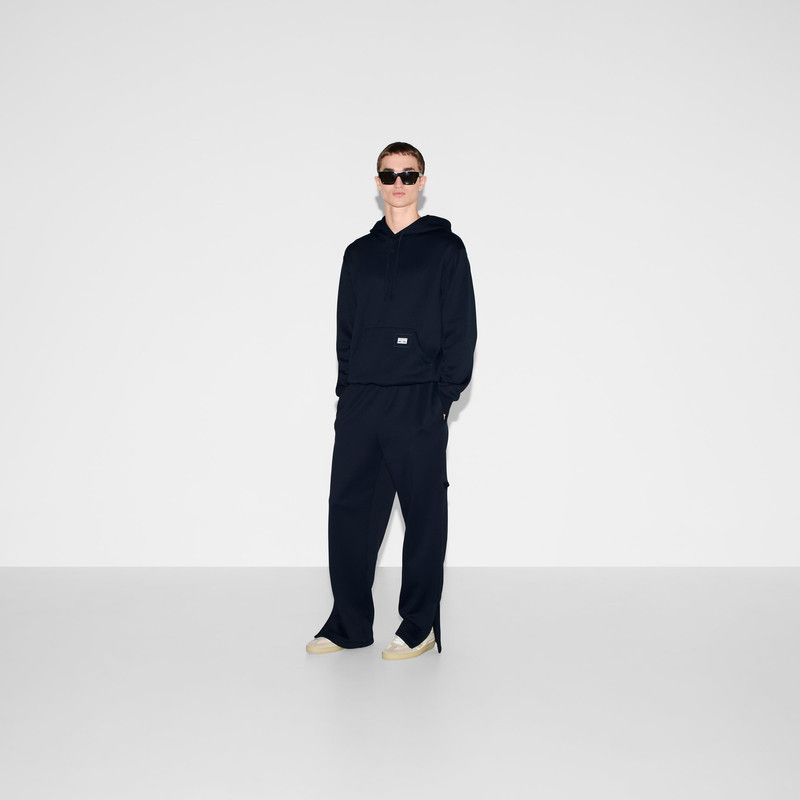 Gucci o1s1wg110226 Wide Leg Nylon Jersey Pants in Navy Size US 38 / EU 54 - 2 Thumbnail