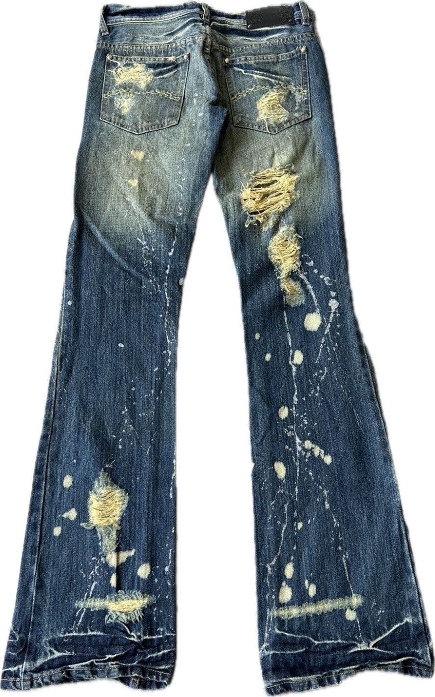 If Six Was Nine × Japanese Brand × Le Grande Bleu (L.G.B.) SUPER FLARED MIDAS Distressed Denim Size US 30 / EU 46 - 2 Thumbnail