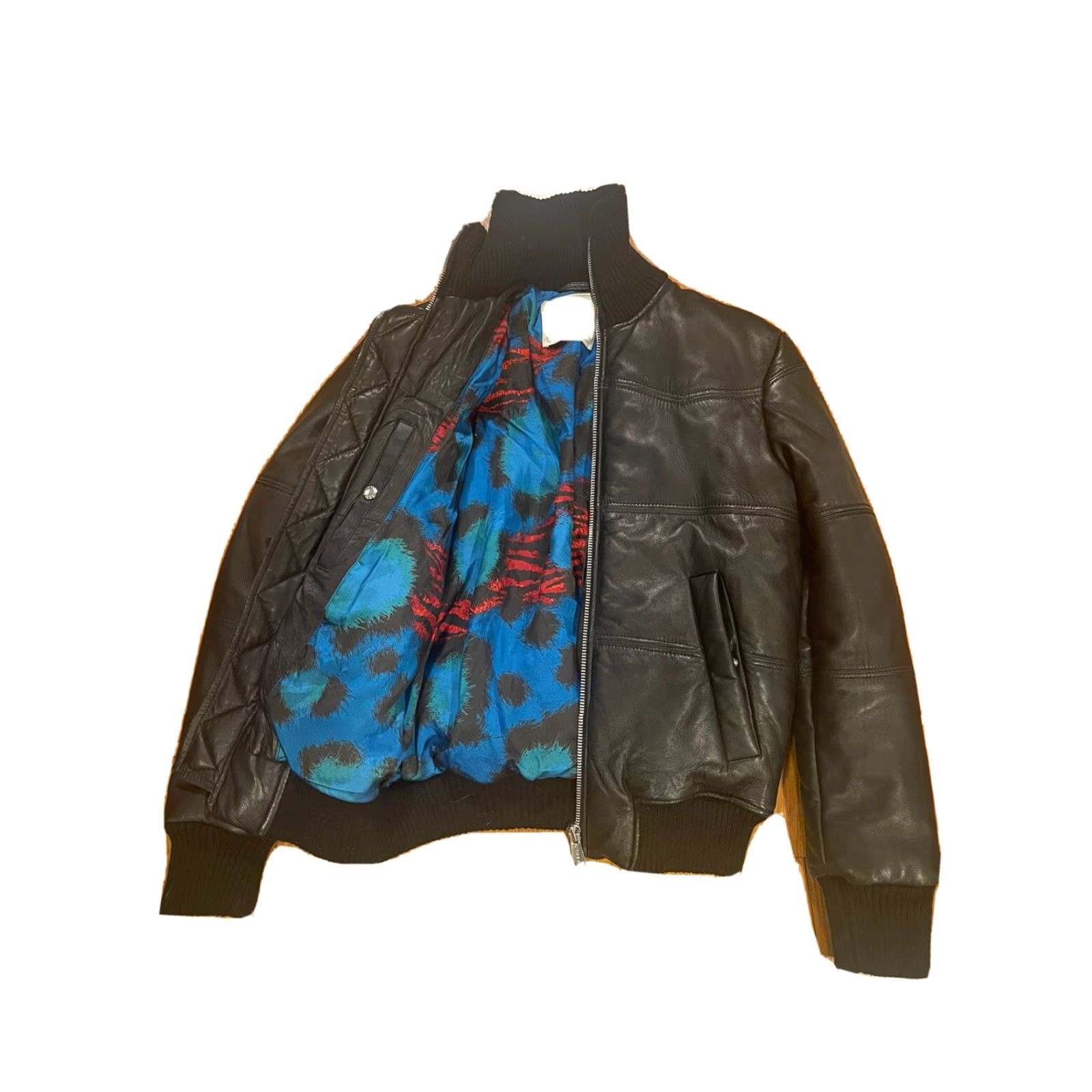 Kenzo KENZO x H&M Leather Bomber Jacket Spring Black XS SS16 Rare Limited Mens Size US XS / EU 42 / 0 - 4 Thumbnail