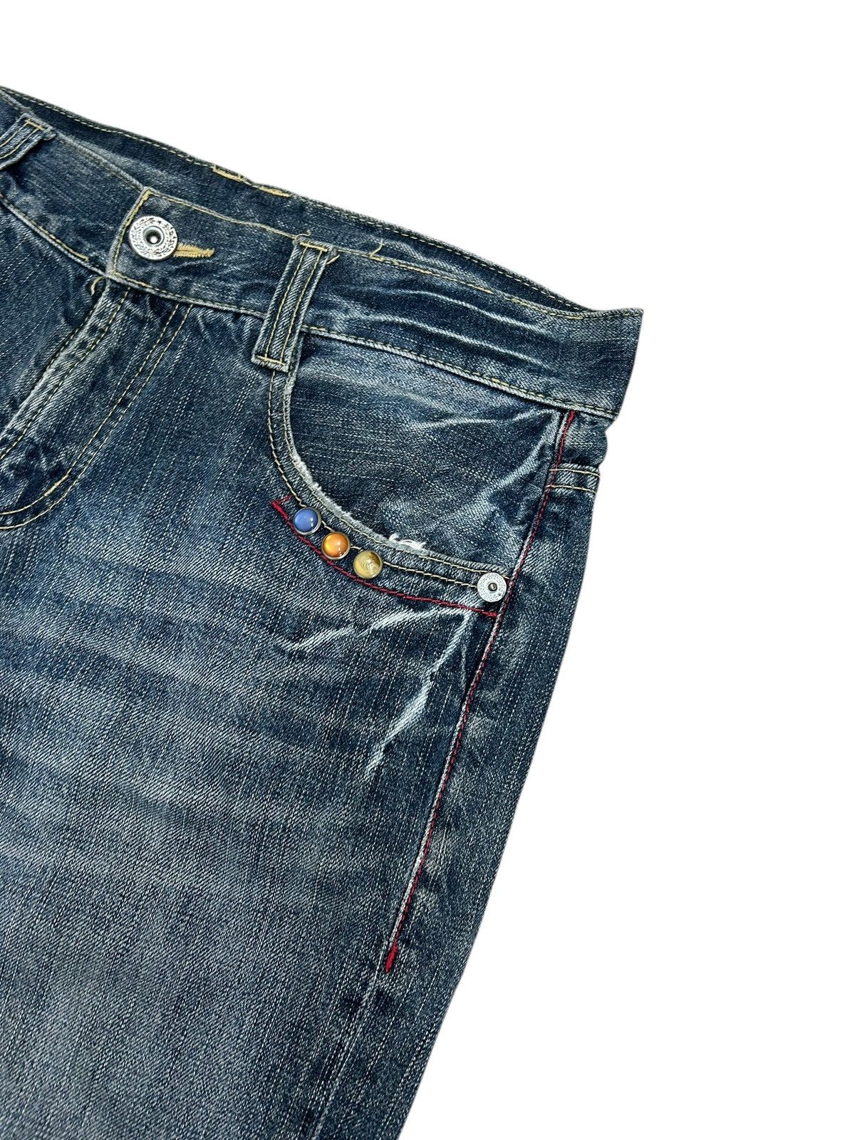 Japanese Brand × Tornado Mart Winger Japan Patch Embellishments Blue Way Distressed Jean Size US 31 - 9 Thumbnail