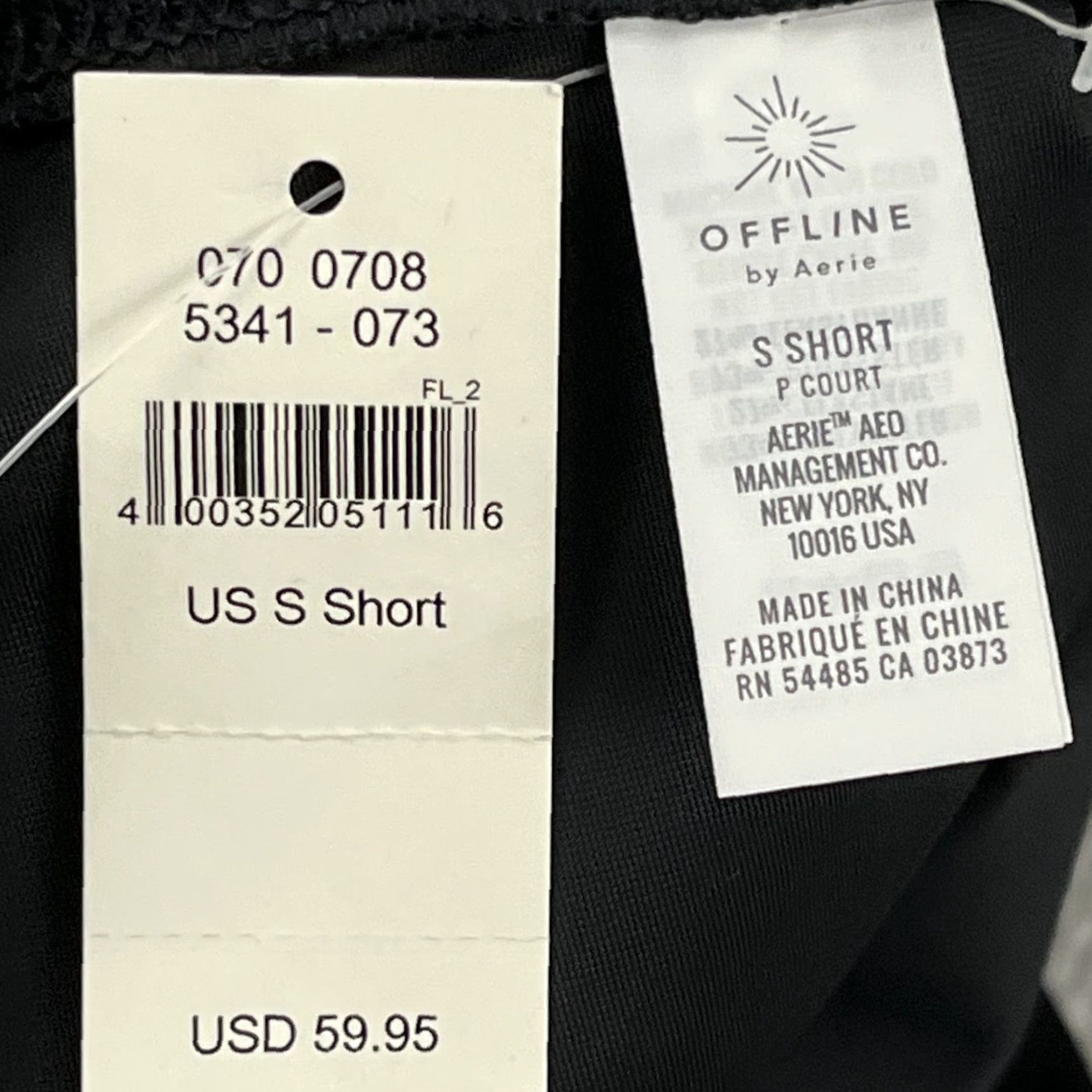 Vintage OFFLINE by AERIE Leggings Womens Small 25" Black Athletic Activewear Cropped Skinny 7/8 Pants Size 28" / US 6 / IT 42 - 3 Thumbnail