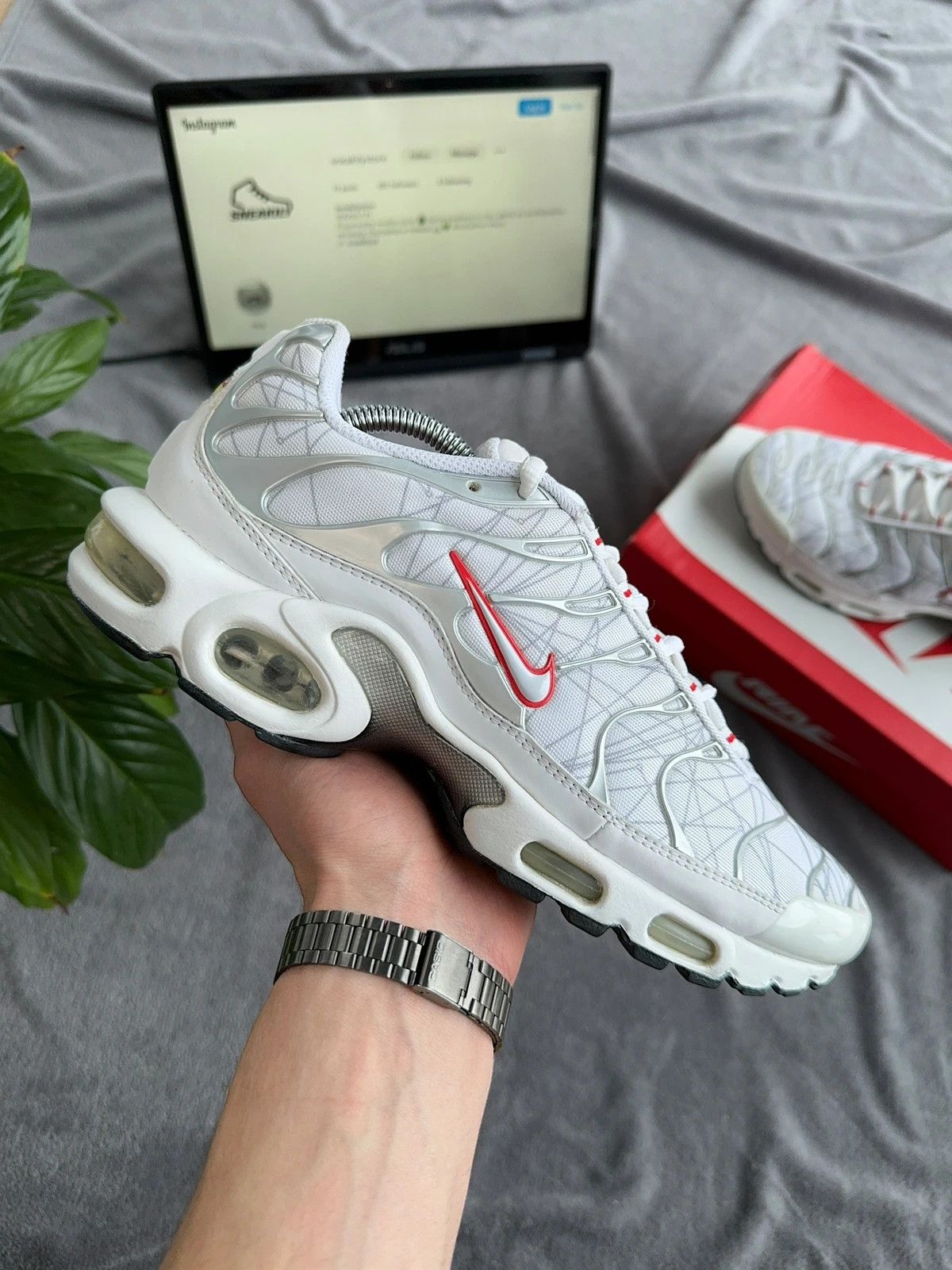 Nike Air Max Plus 2 Sneakers 4Y Women's 22.0cm unclear gray type Vintage Second Hand