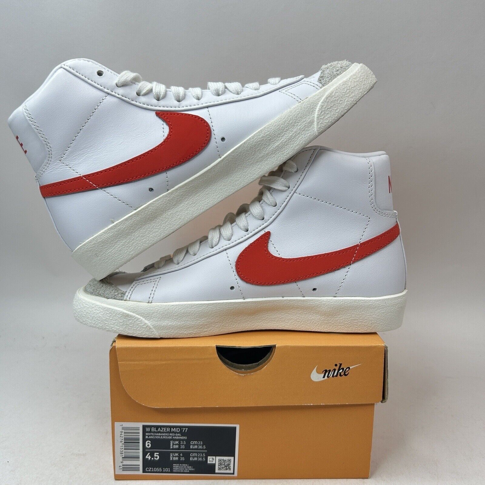 Nike Nike Blazer Mid 77’ WMNS “Habanero Red” 2024 Size US 6 / IT 36 - 3 Thumbnail