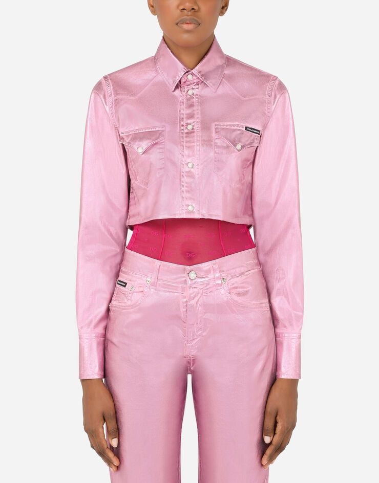 Dolce & Gabbana o1y0925 Solid Color Shirt in Pink Size XS / US 0-2 / IT 36-38 - 4 Thumbnail