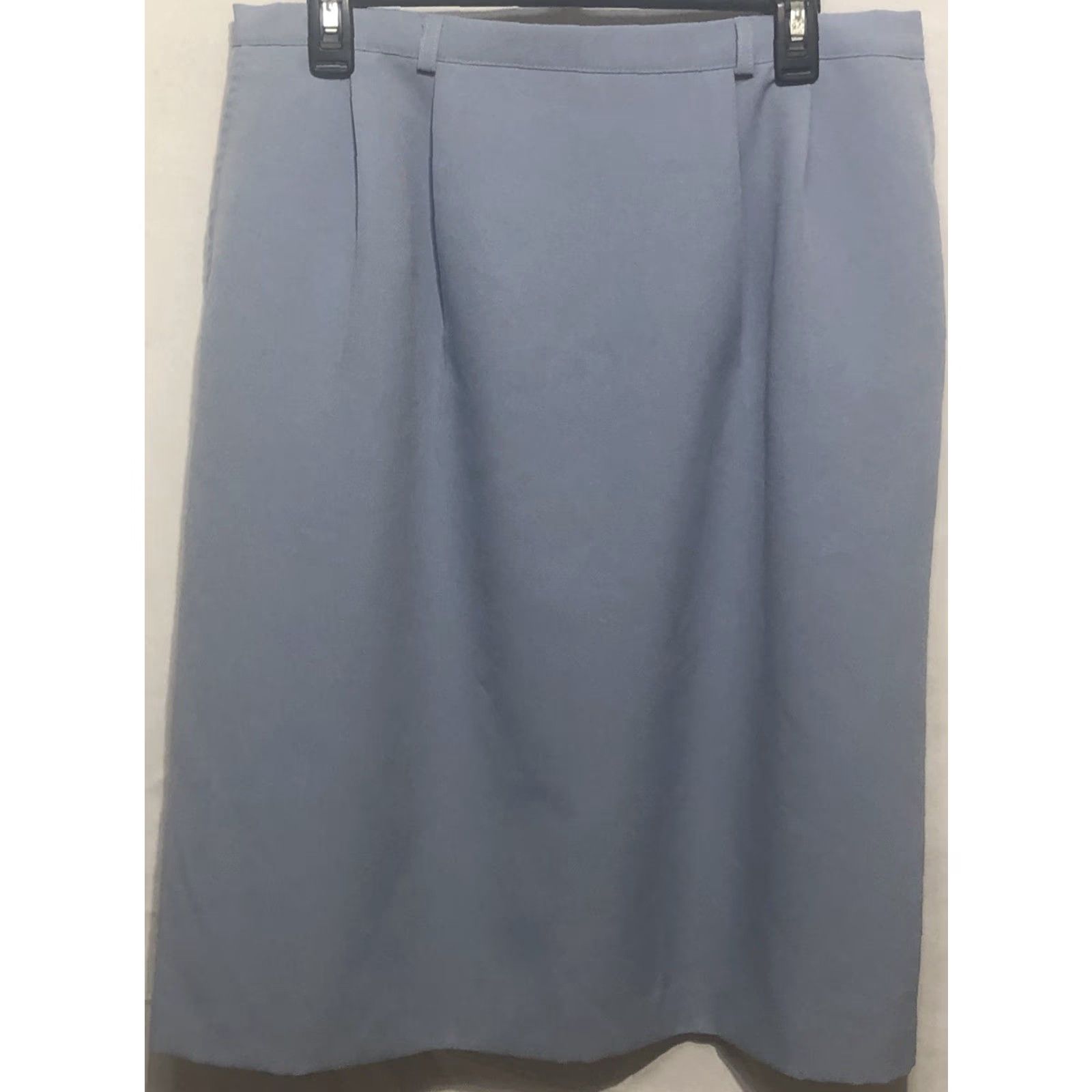 Vintage Liz Baker Skirt Women's 18 Straight Knee Length Blue Pockets Office Career Preppy 36"W Size 40" / US 18 - 6 Thumbnail