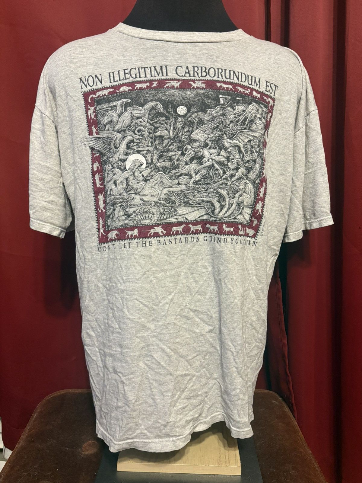 Vintage Vintage Tshirt 90’s Dont Let The Bastards Grind You Down Size US XL / EU 56 / 4 - 2 Thumbnail