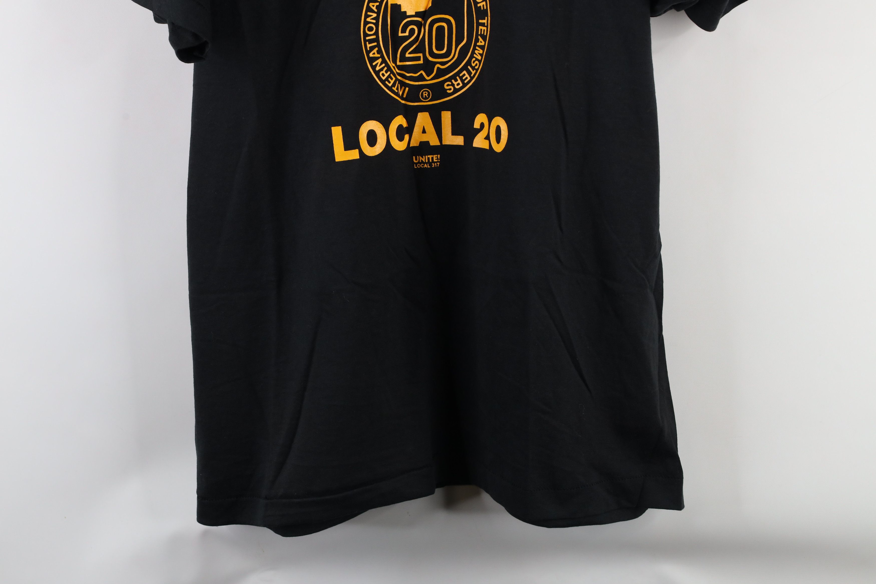 Vintage Deadstock Vintage 90s 20 Teamsters Union T-Shirt Black USA Size US XL / EU 56 / 4 - 3 Thumbnail