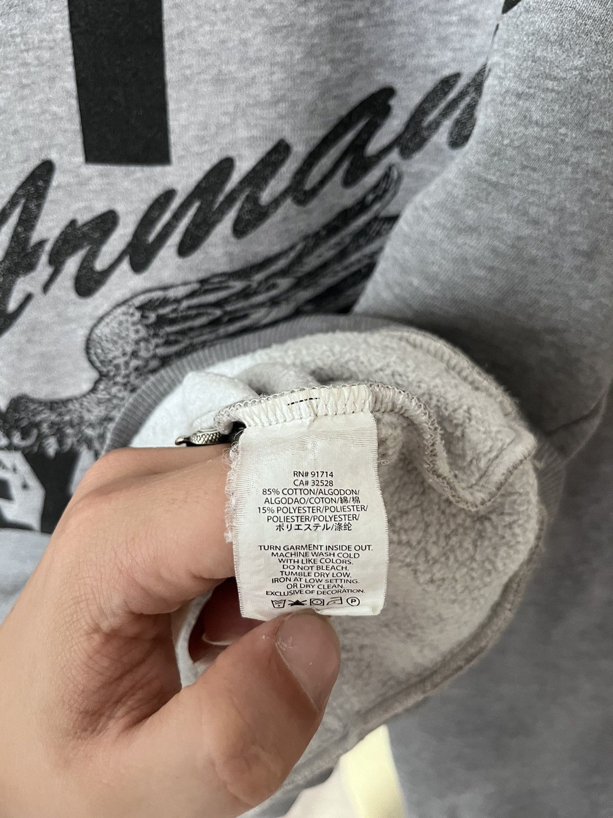 Armani Exchange Vintage Armani Exchange Big Logo Grey Sweatshirt Size US L / EU 52-54 / 3 - 4 Thumbnail