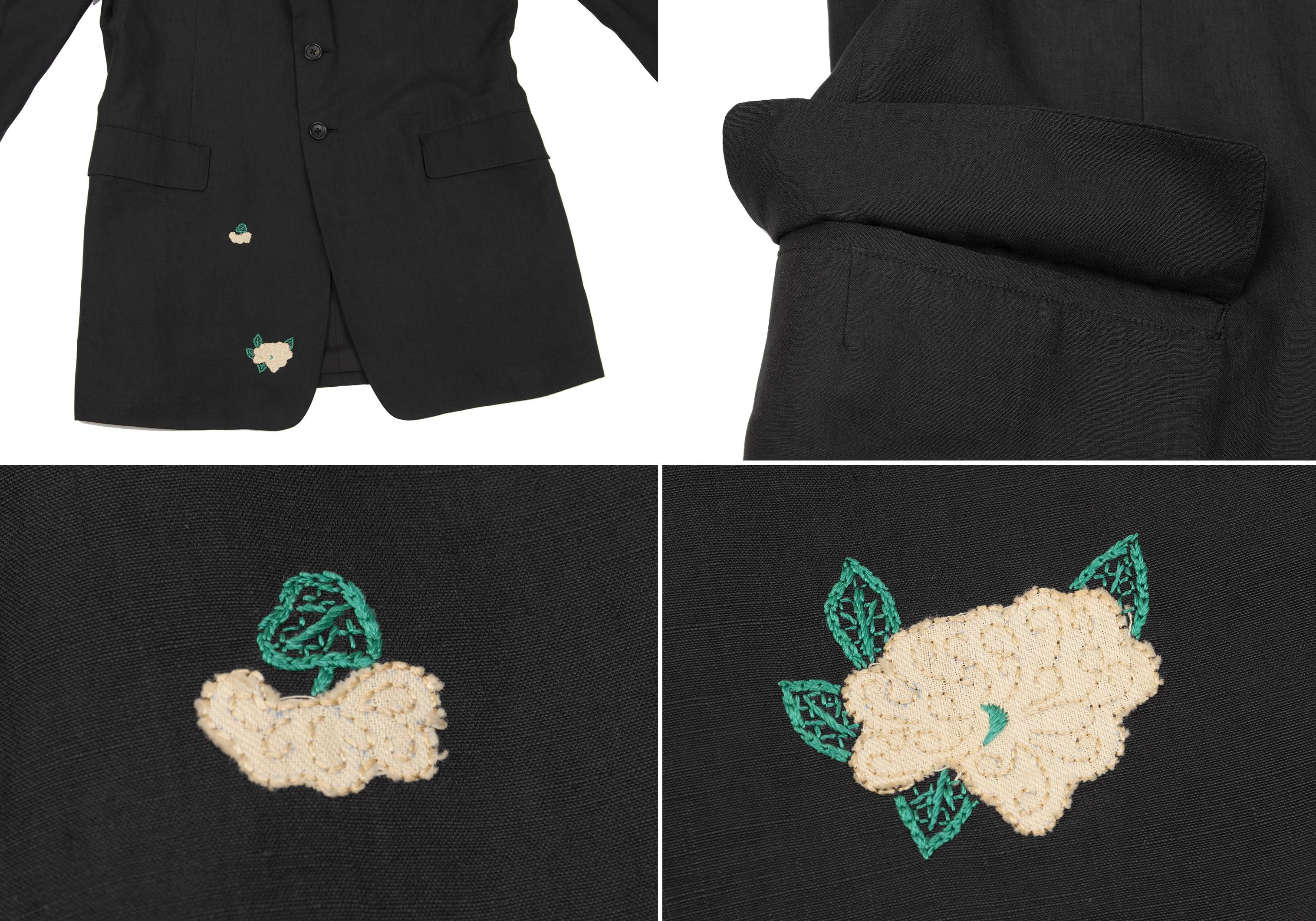 Yohji Yamamoto Yohji Yamamoto Botanical Patch Linen Long Jacket Size US S / EU 44-46 / 1 - 11 Thumbnail