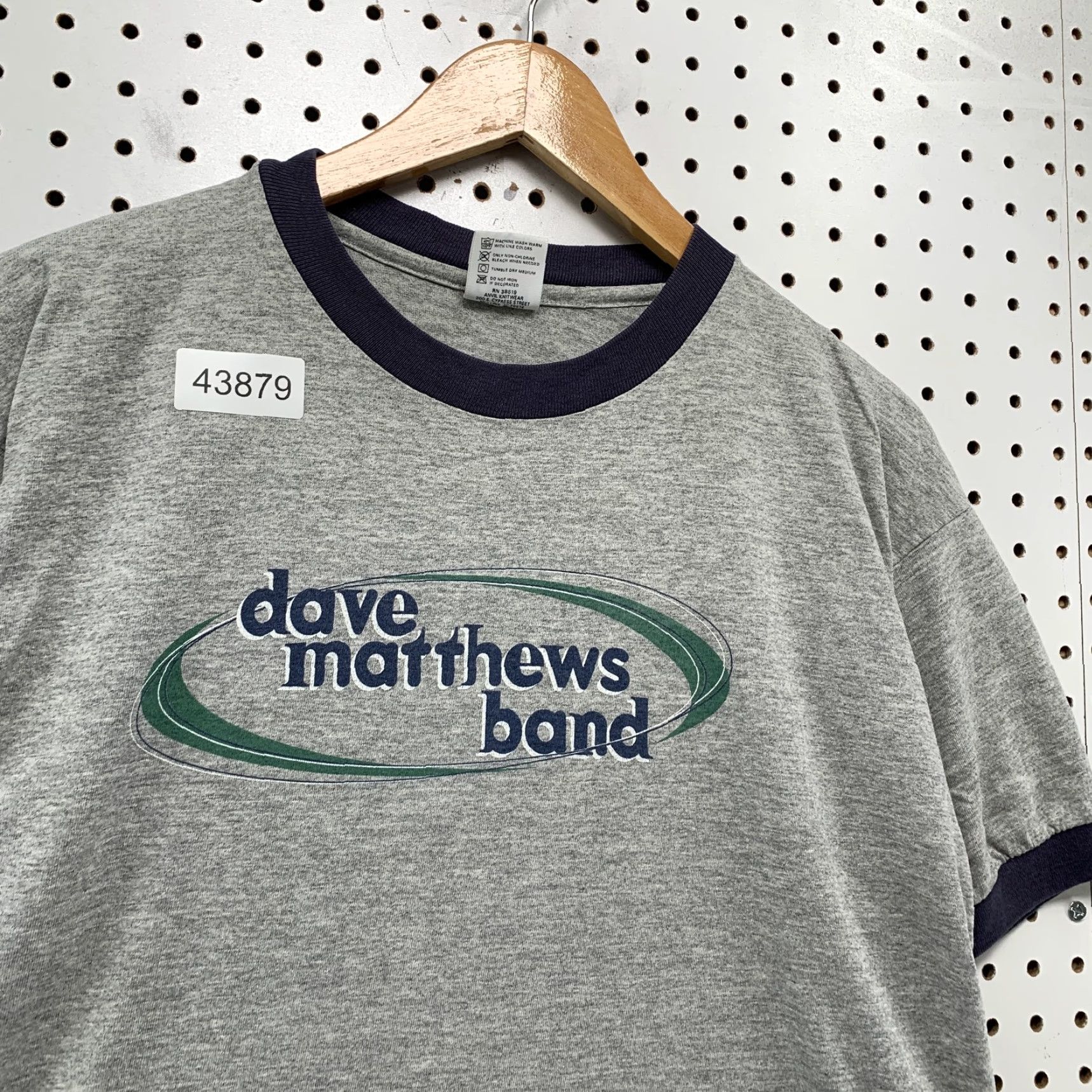 Anvil VINTAGE Dave Matthews Band Shirt Large Adult L Gray 90s Music Band Graphic Print Crew Neck USA Men's T‑Shirt Size US L / EU 52-54 / 3 - 5 Thumbnail