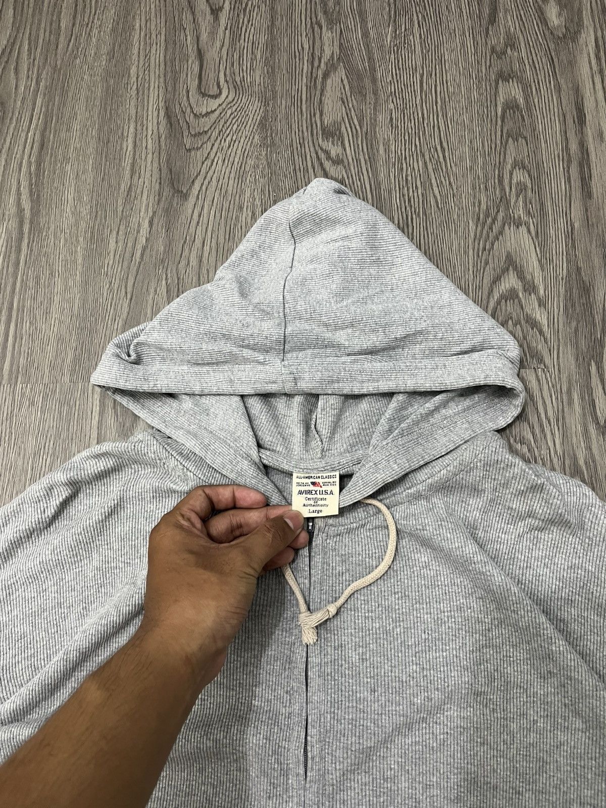 Avirex AVIREX U.S.A. WAFFLE HOODIE ZIPPER Size US L / EU 52-54 / 3 - 4 Thumbnail