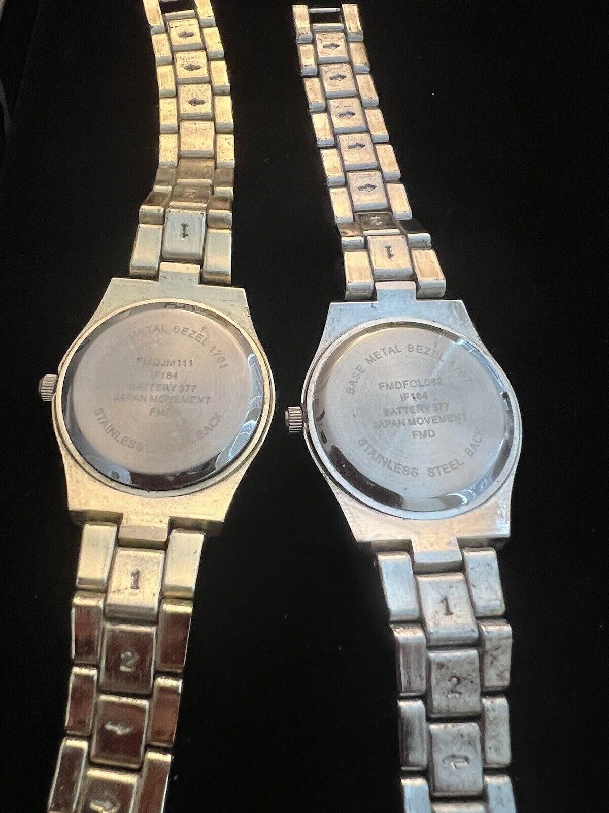 Geneva 2 Ladies Watches Gold Tone Geneva & Silver Folio Size ONE SIZE - 6 Thumbnail