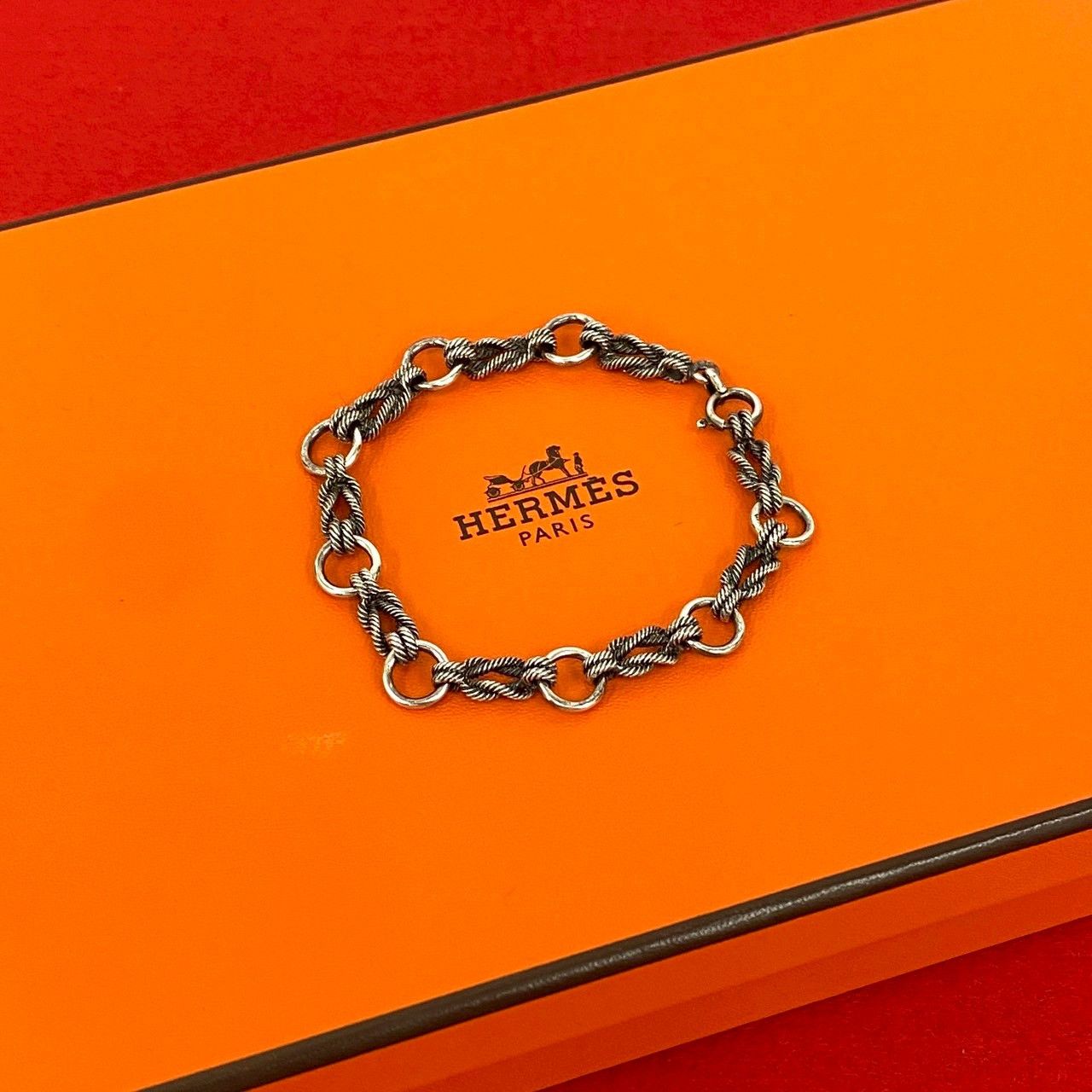 Hermes Hermes Hermès Audienne Silver 925 Bracelet Precious Metal Bracelet DUTY FREE for USA Size ONE SIZE - 1 Thumbnail
